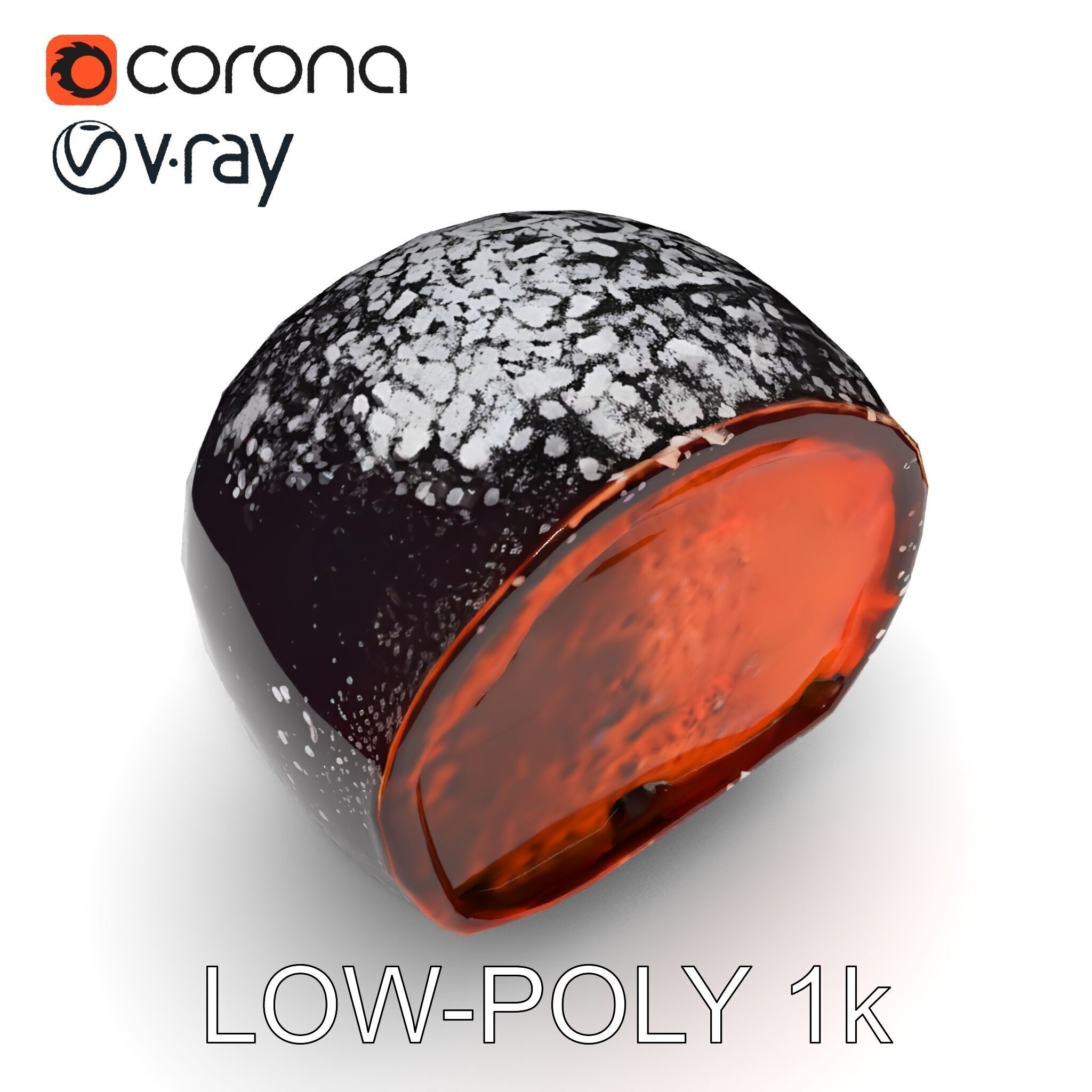 Chocolate Truffle Model Pack Low-poly 3D model_18