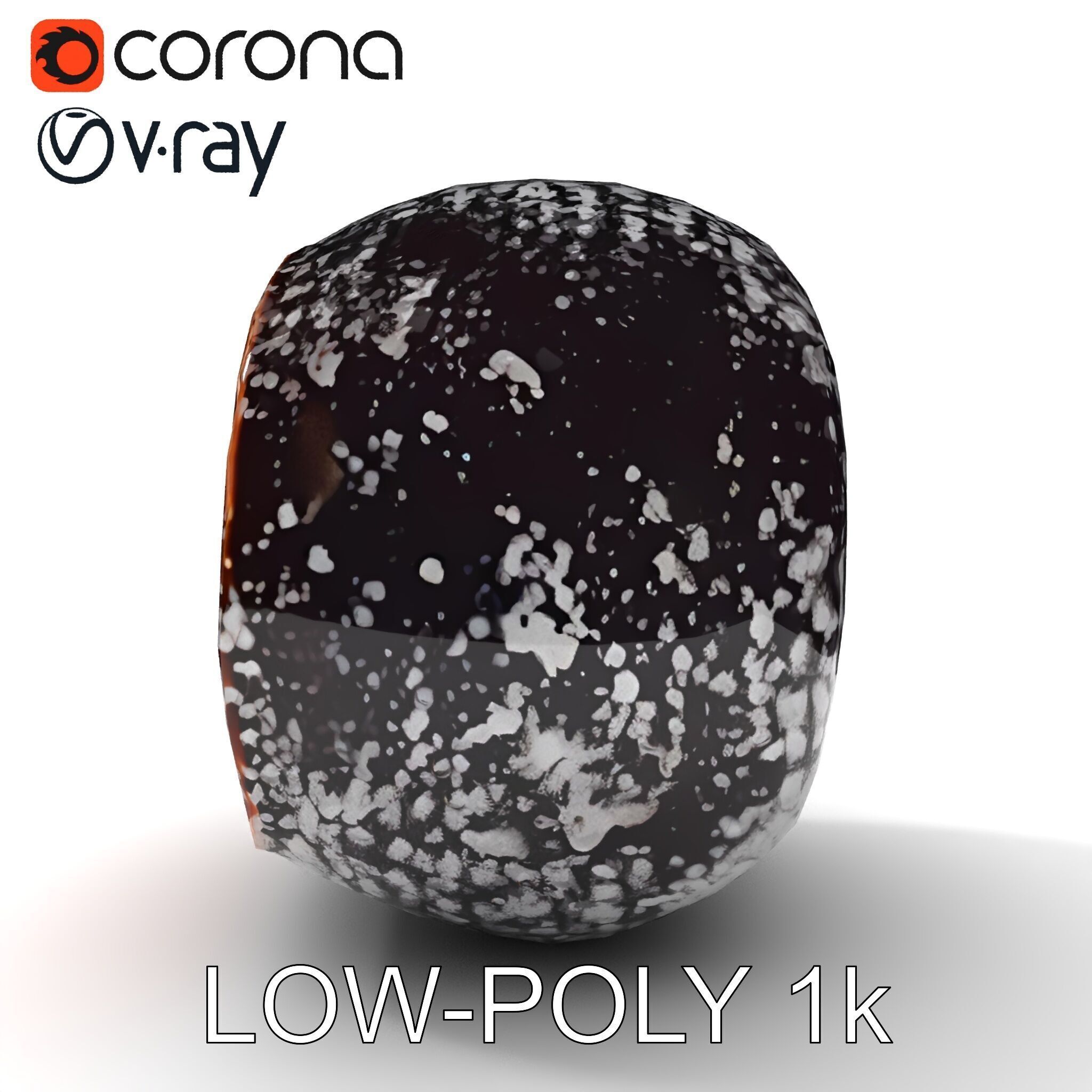 Chocolate Truffle Model Pack Low-poly 3D model_10