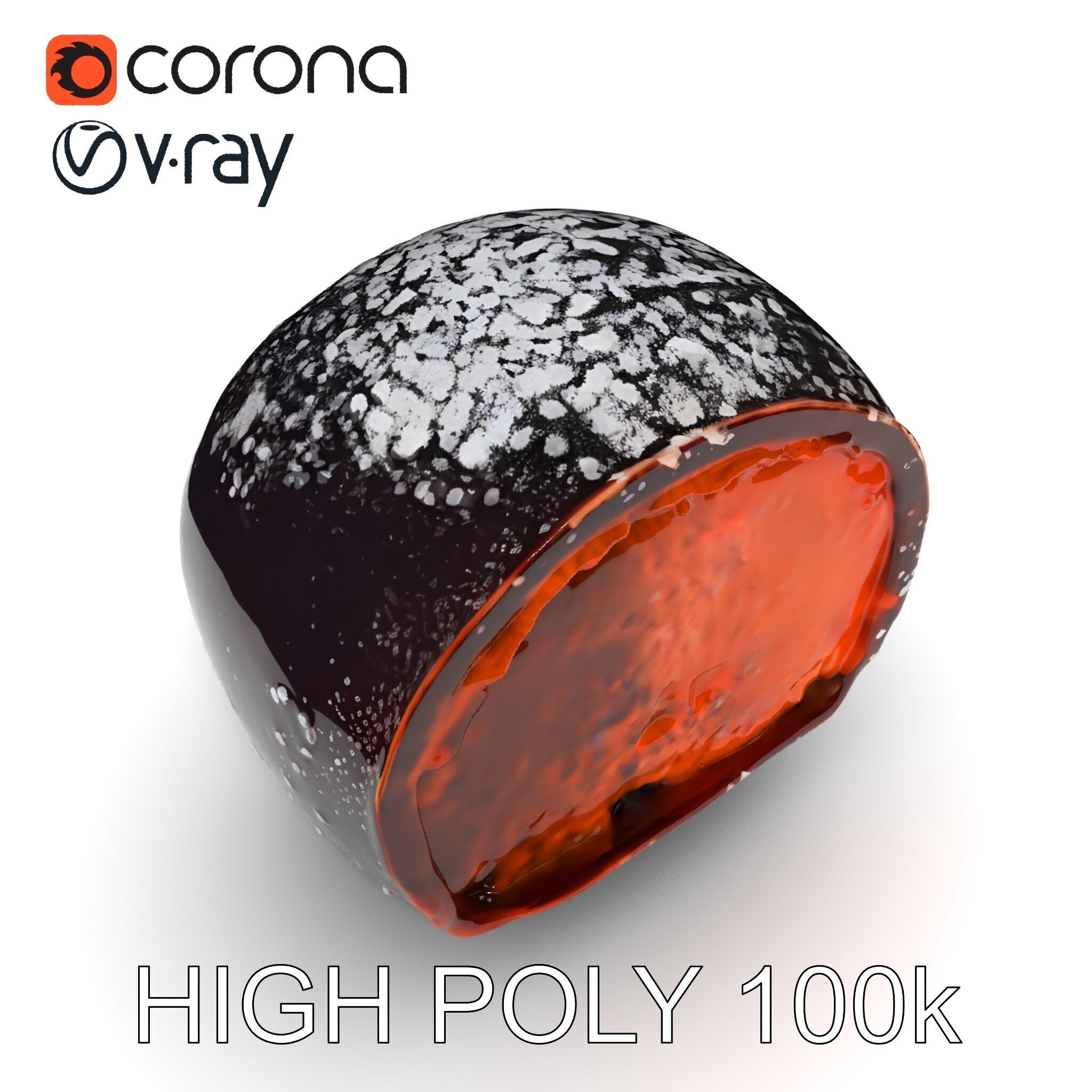 Chocolate Truffle Model Pack Low-poly 3D model_14