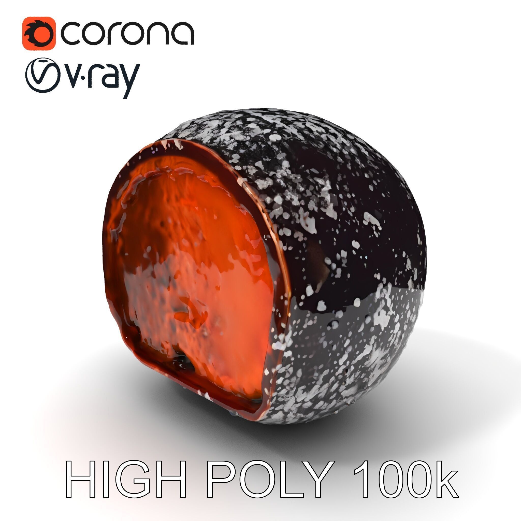 Chocolate Truffle Model Pack Low-poly 3D model_3