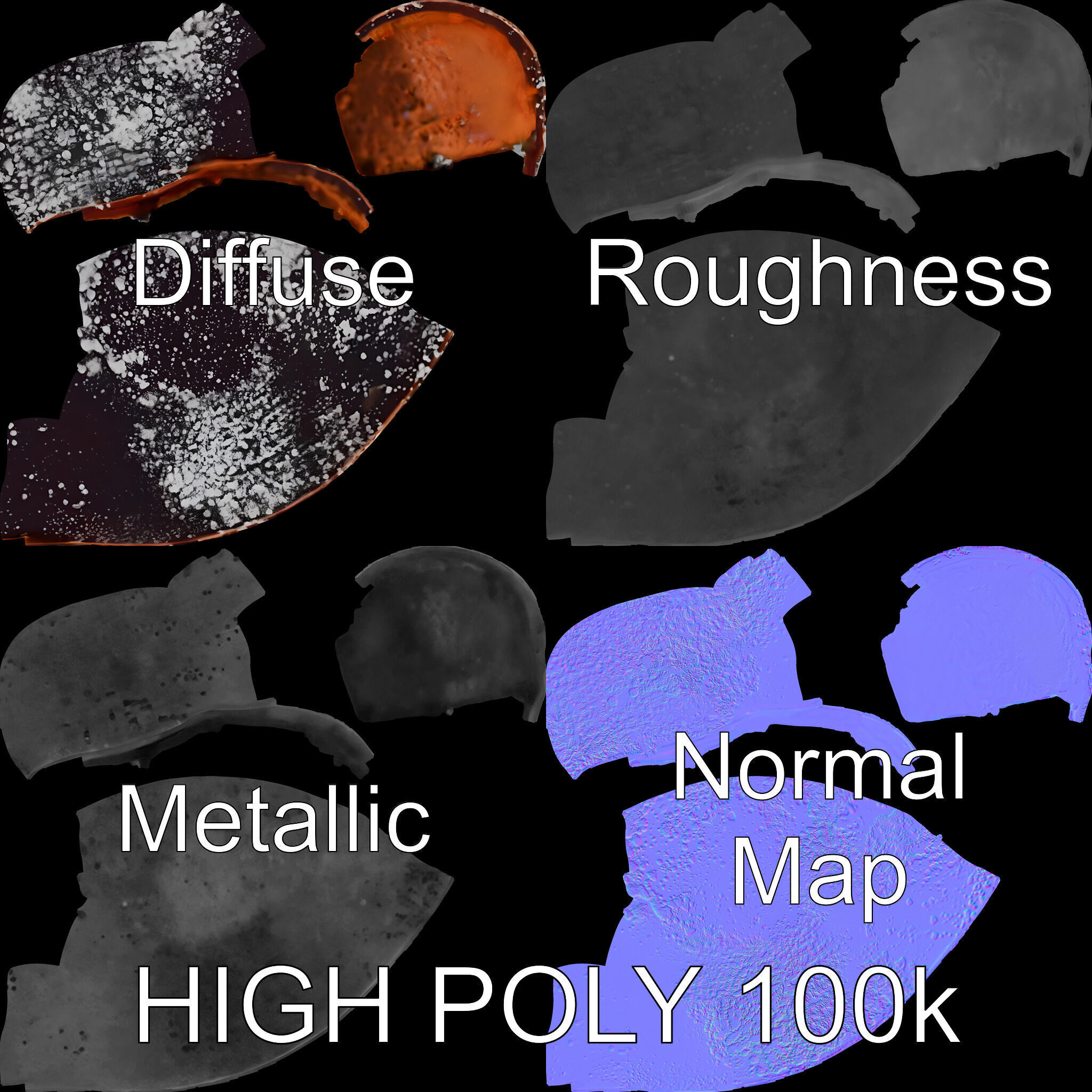 Chocolate Truffle Model Pack Low-poly 3D model_2