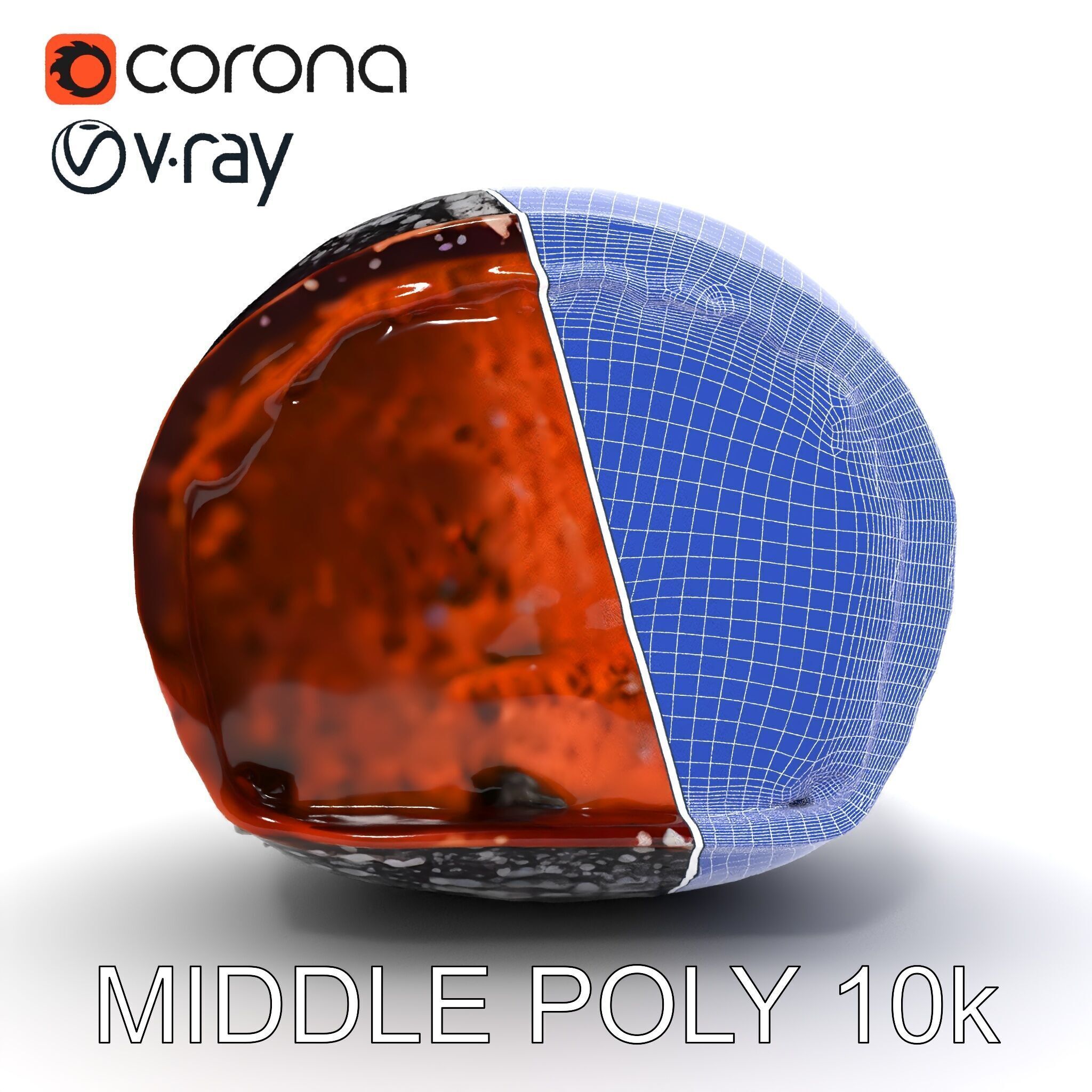 Chocolate Truffle Model Pack Low-poly 3D model_12