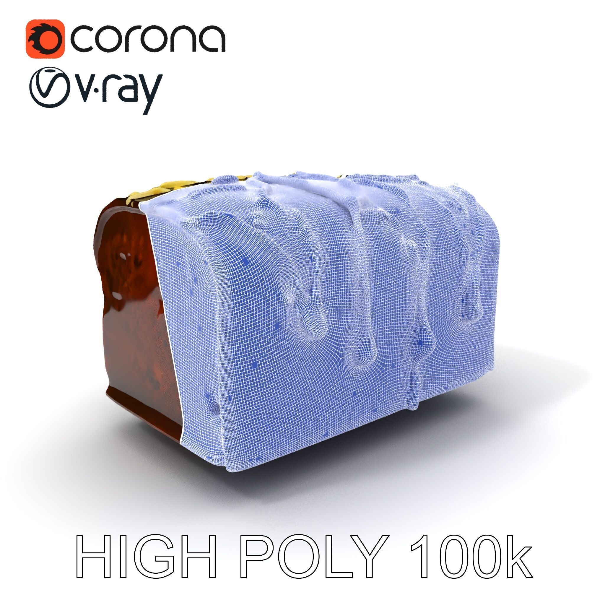 Chocolate Drizzle Cake Model Pack Low-poly 3D model_4