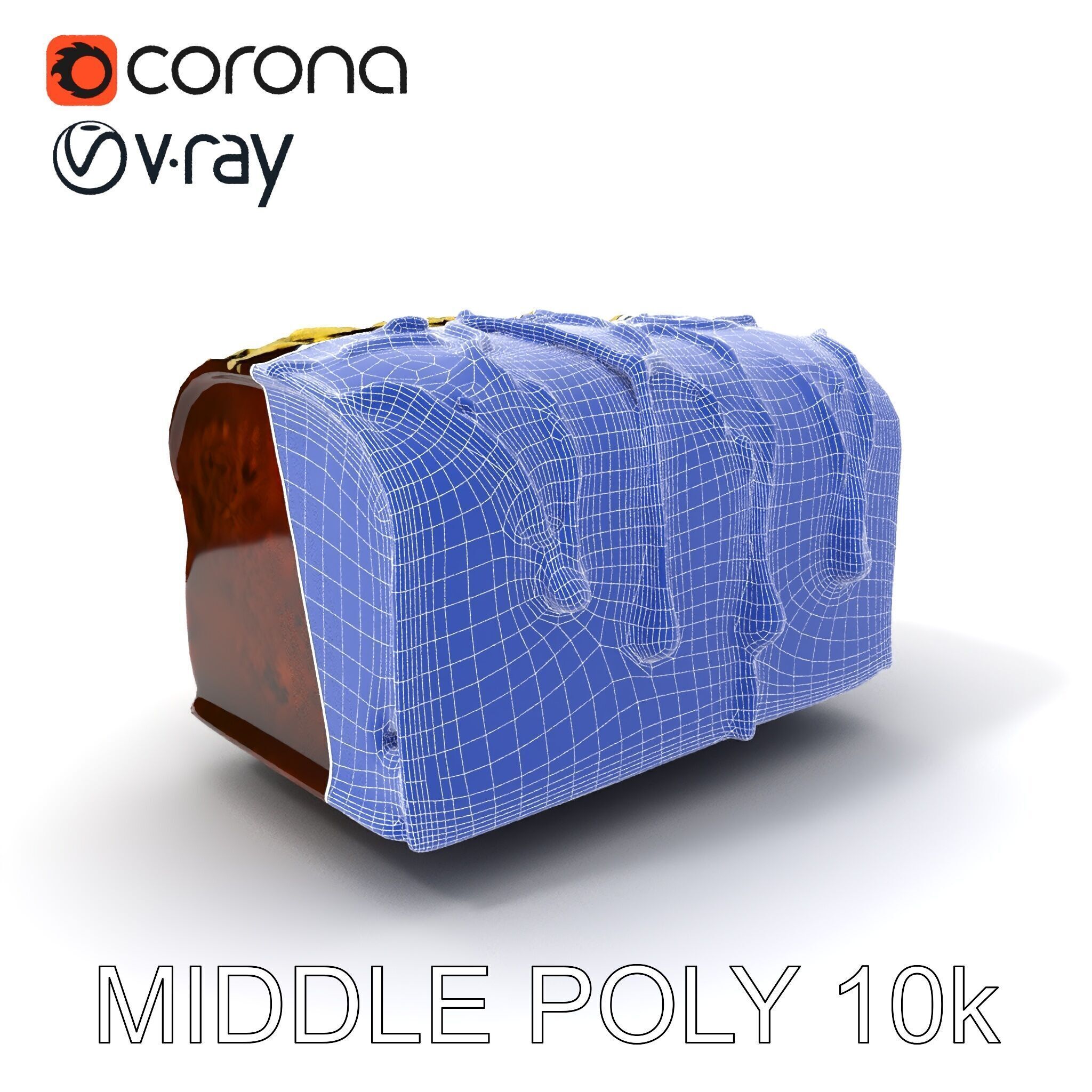 Chocolate Drizzle Cake Model Pack Low-poly 3D model_6
