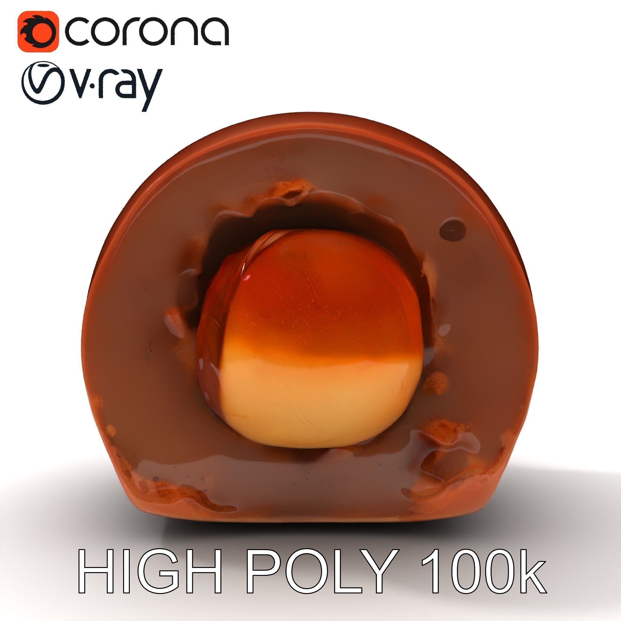 Chocolate Truffle Model Pack Realistic D Model Low-poly 3D model_8