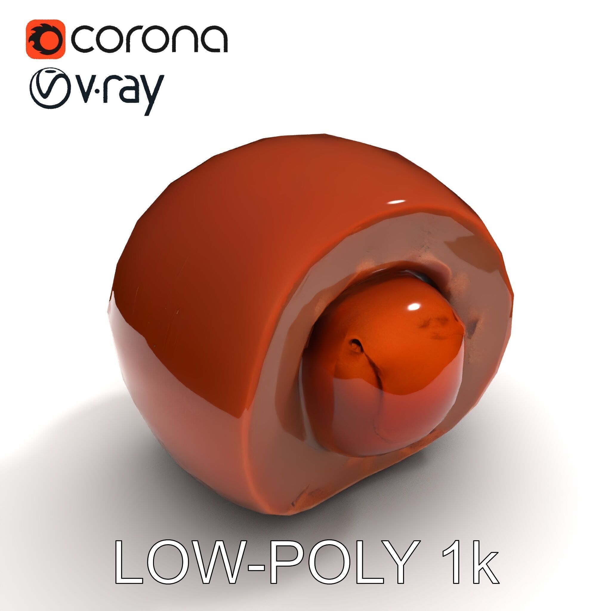 Chocolate Truffle Model Pack Realistic D Model Low-poly 3D model_19