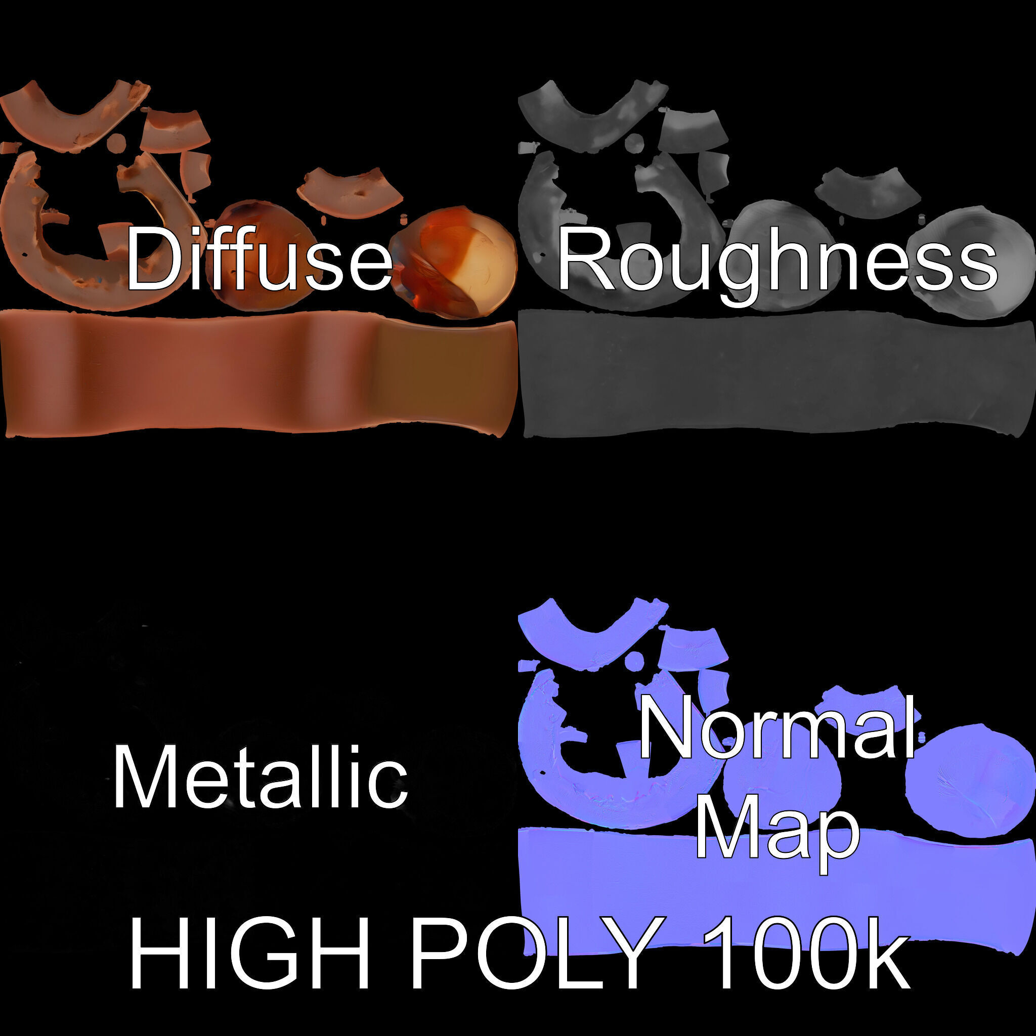 Chocolate Truffle Model Pack Realistic D Model Low-poly 3D model_2