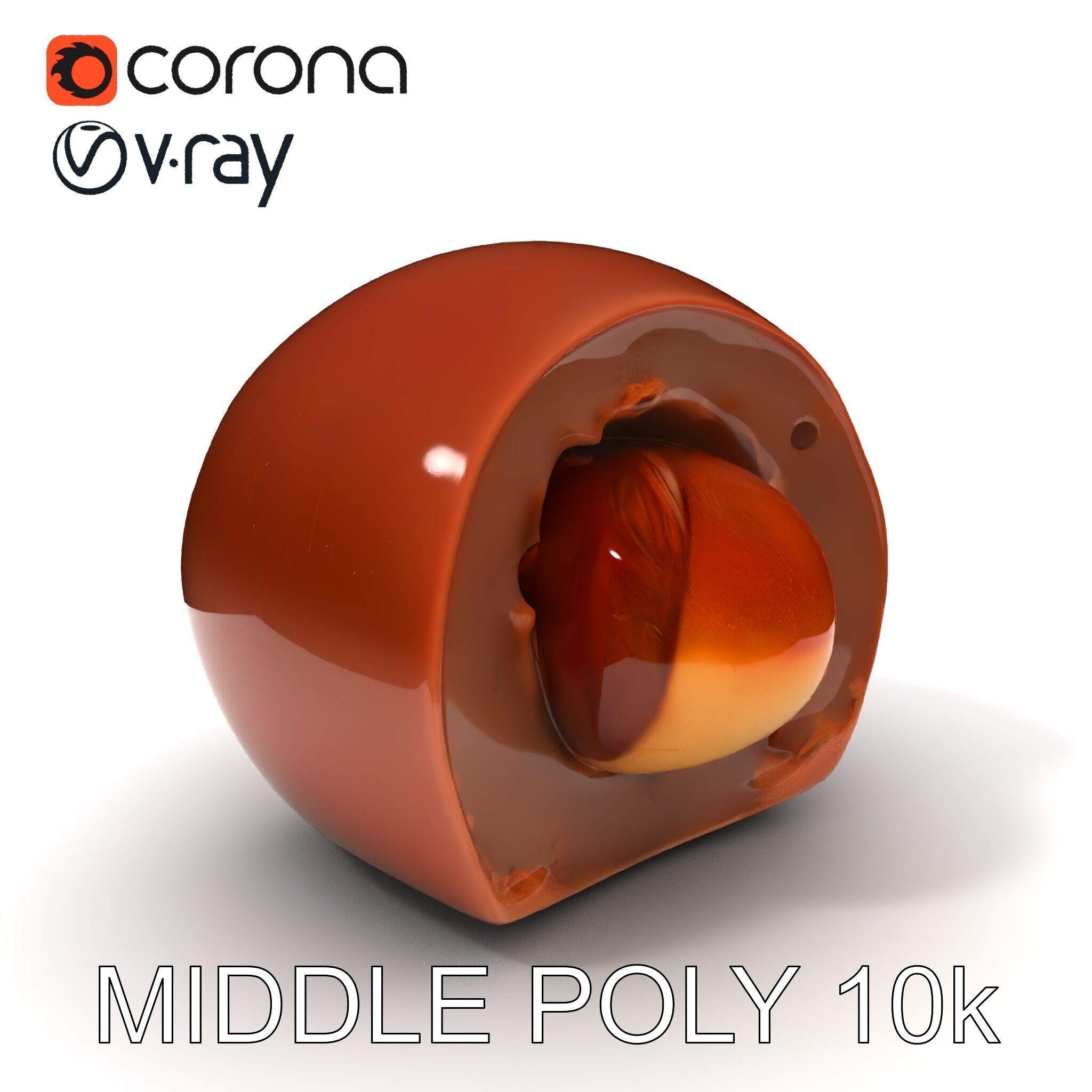 Chocolate Truffle Model Pack Realistic D Model Low-poly 3D model_16