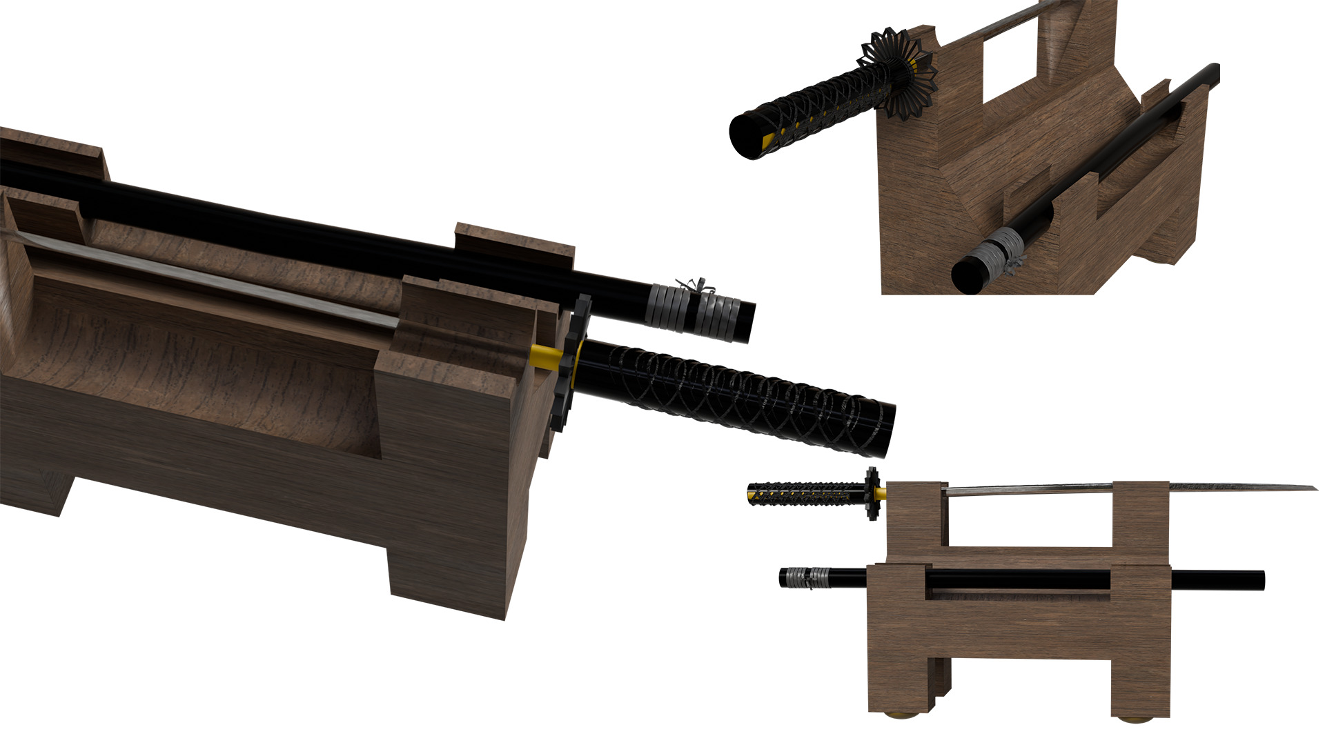 3D Katana Model Low-poly 3D model_1