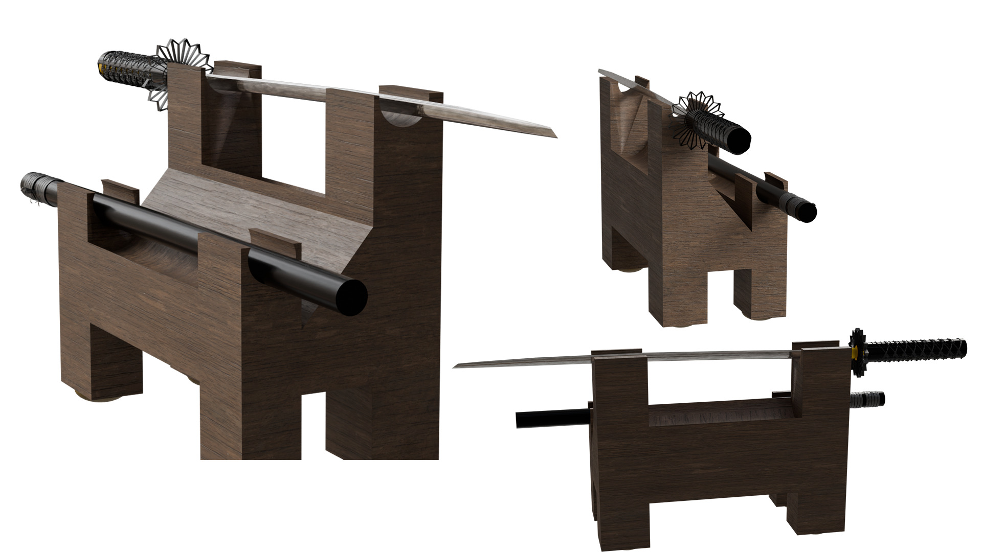 3D Katana Model Low-poly 3D model_5