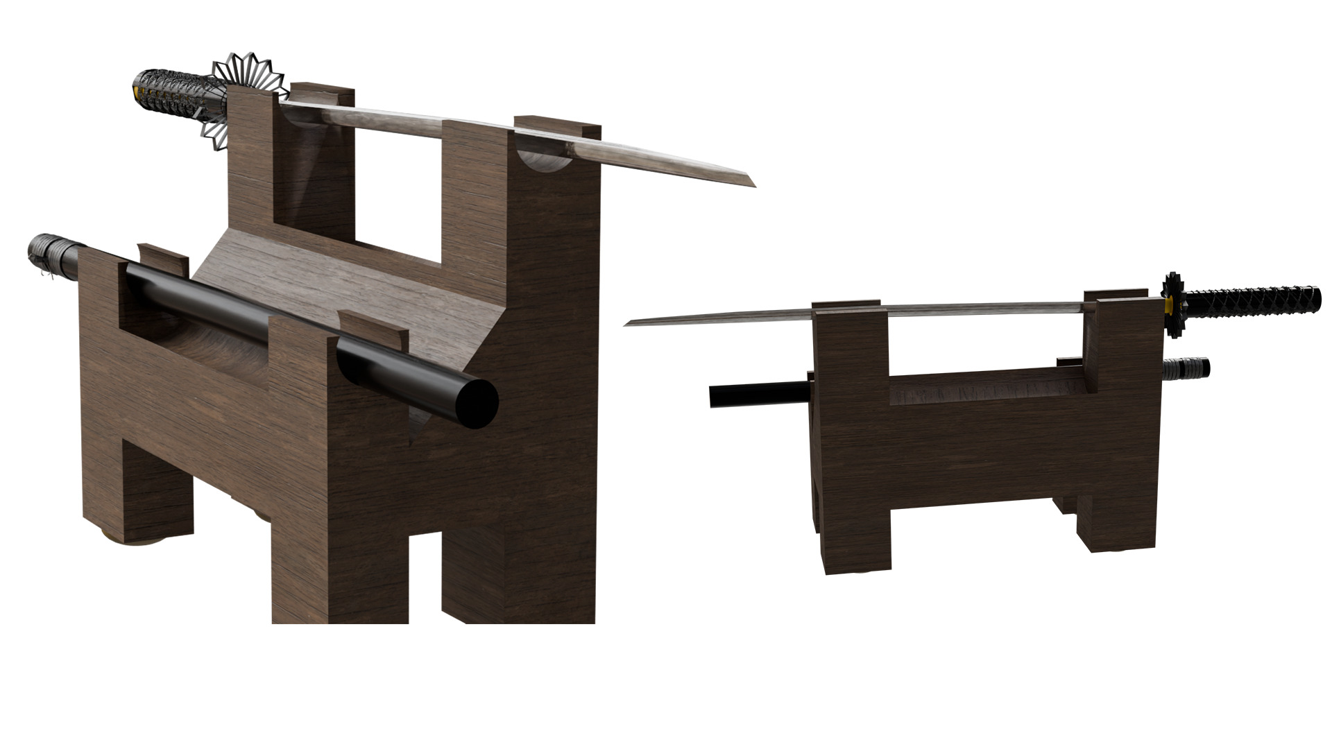 3D Katana Model Low-poly 3D model_4