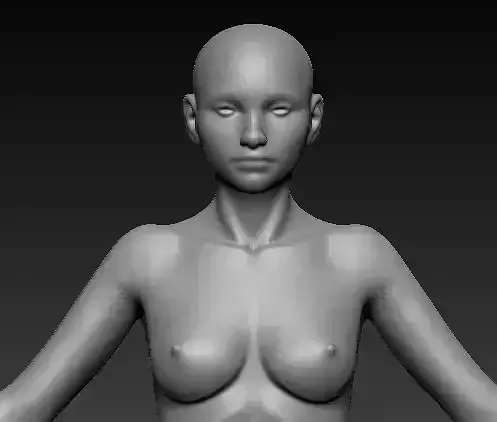Professional Female Base Mesh 3D Model 