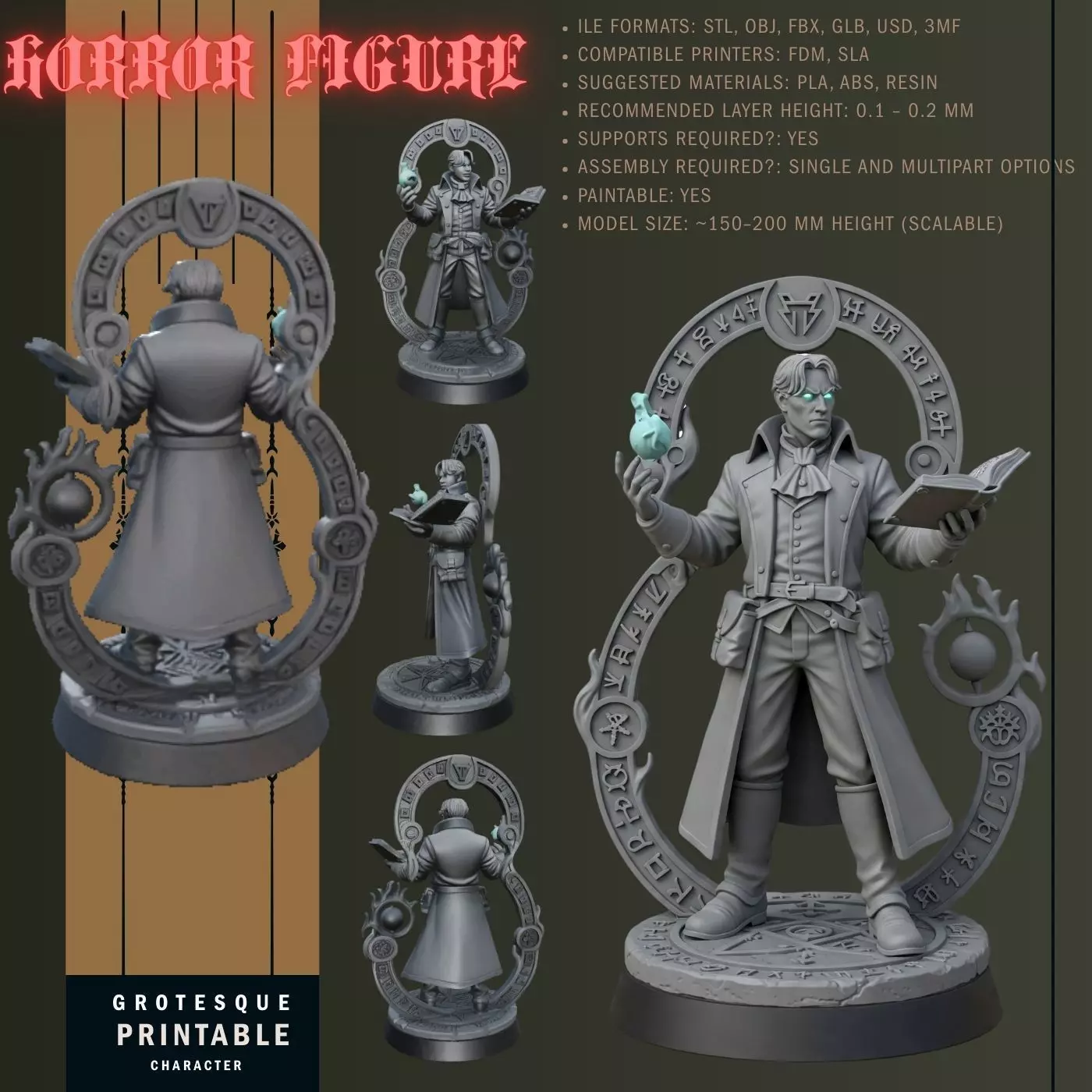 Where Arcane Wisdom Meets Power 3D print model