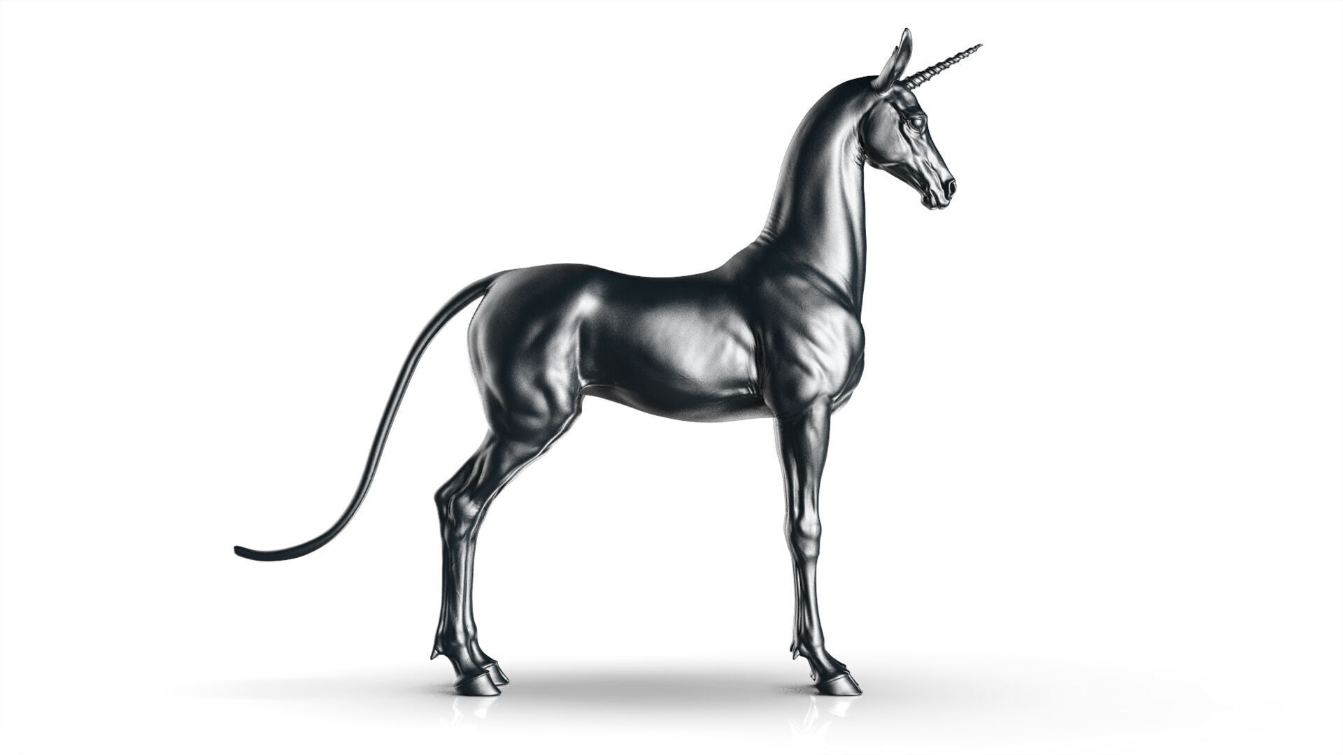 Horse Unicorn  -  TPose 3D model_5