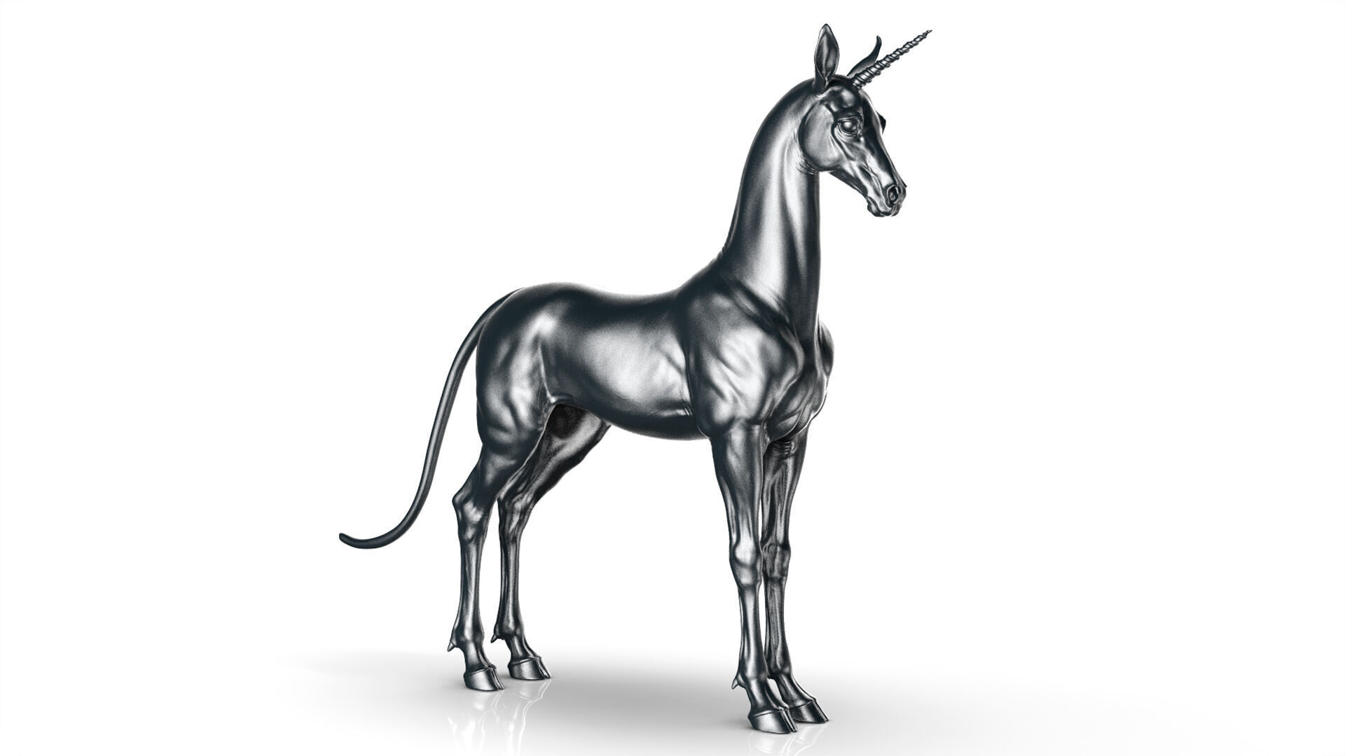 Horse Unicorn  -  TPose 3D model_7