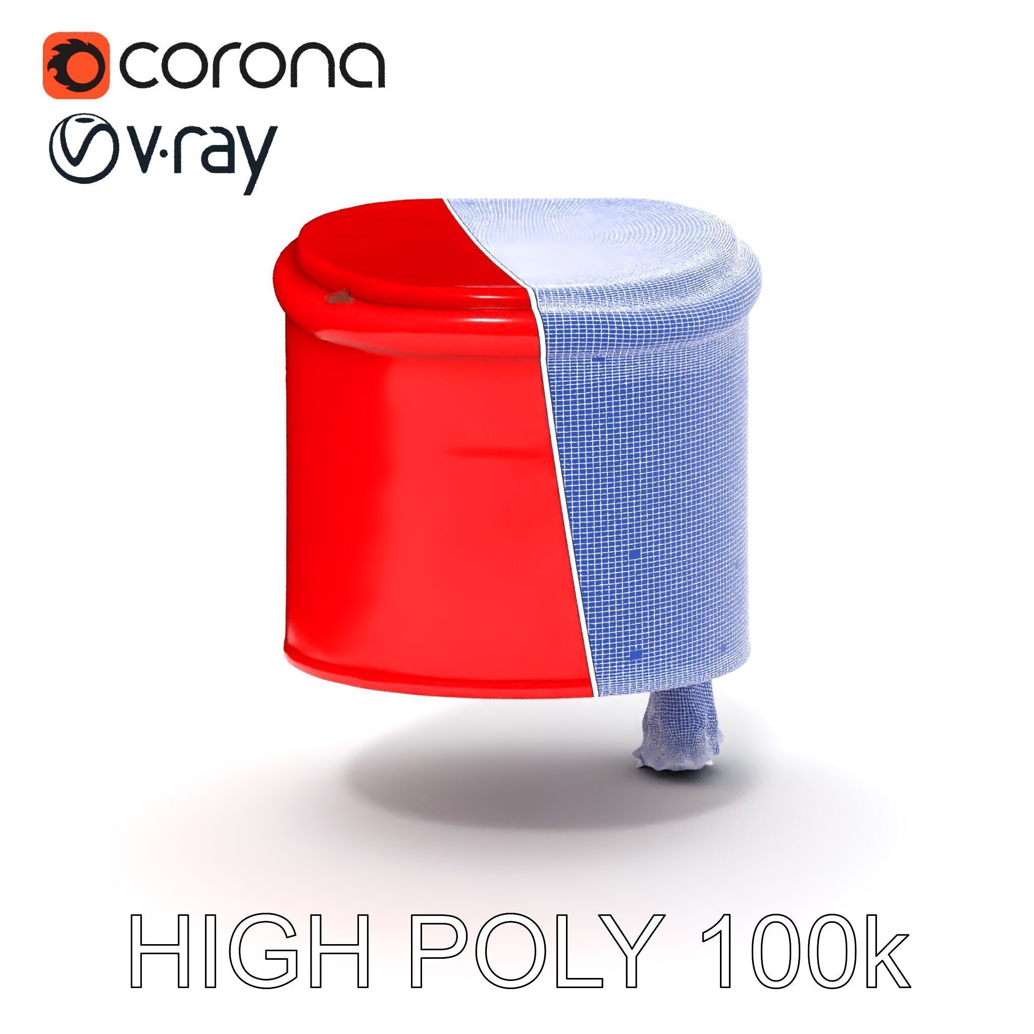 Red Fez Hat with Tassel Model Pack Low-poly 3D model_8