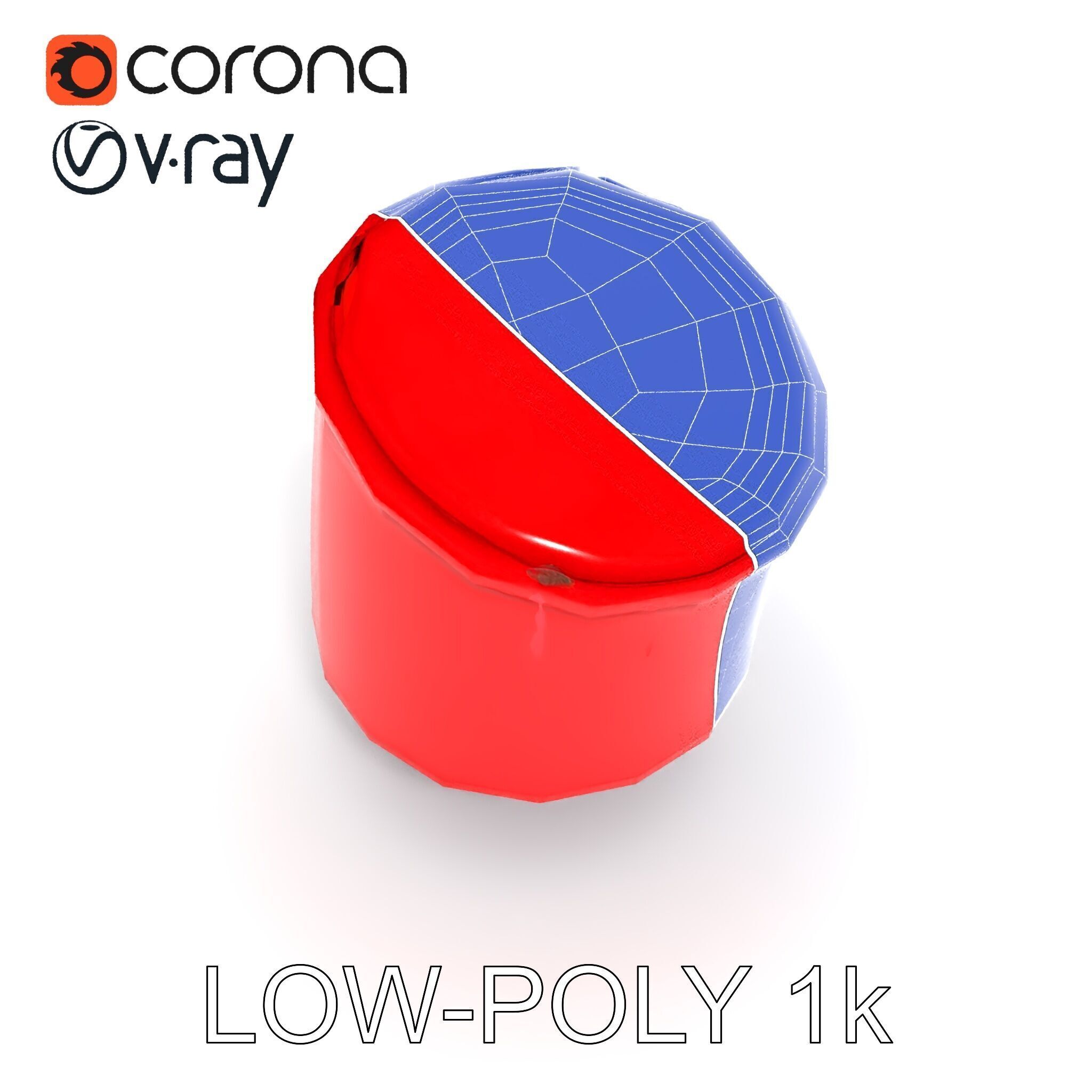 Red Fez Hat with Tassel Model Pack Low-poly 3D model_12