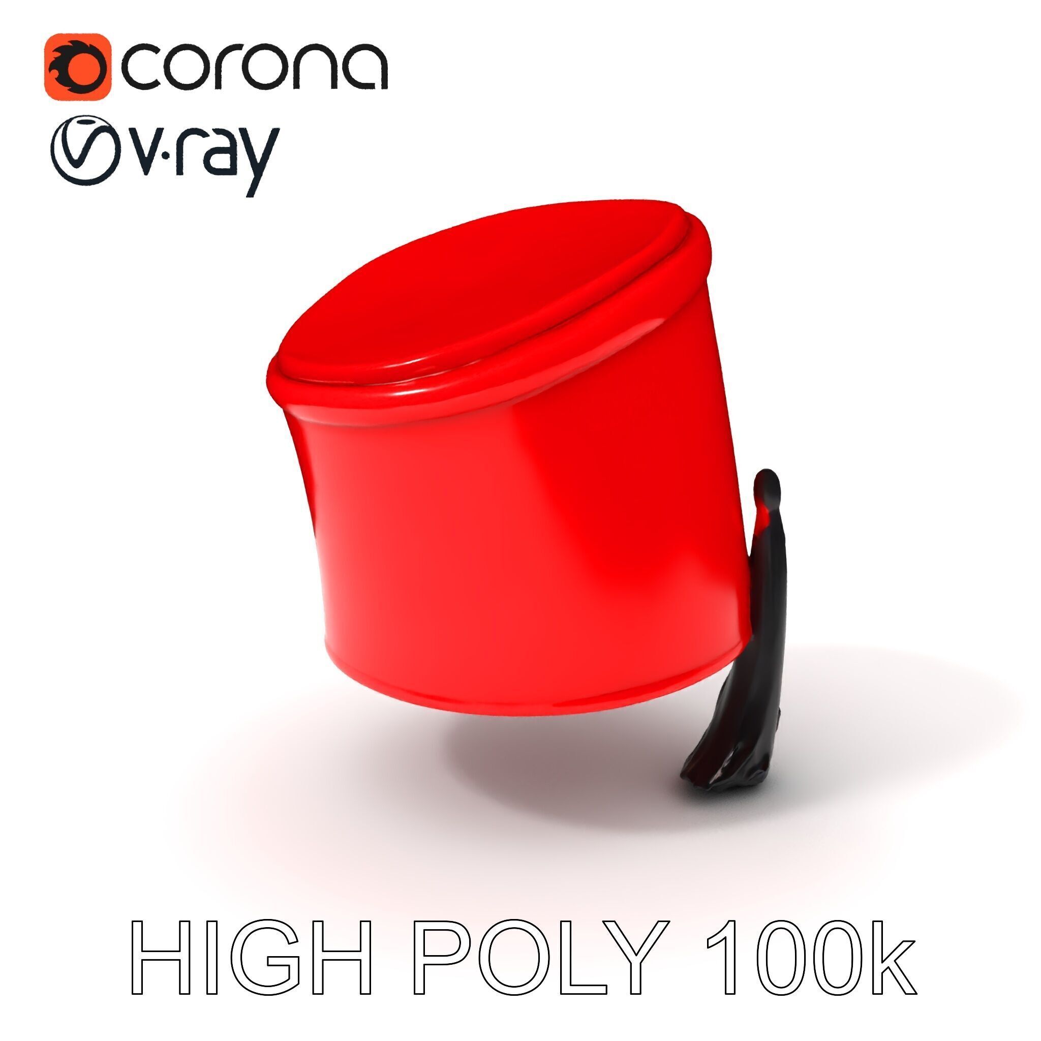 Red Fez Hat with Tassel Model Pack Low-poly 3D model_3