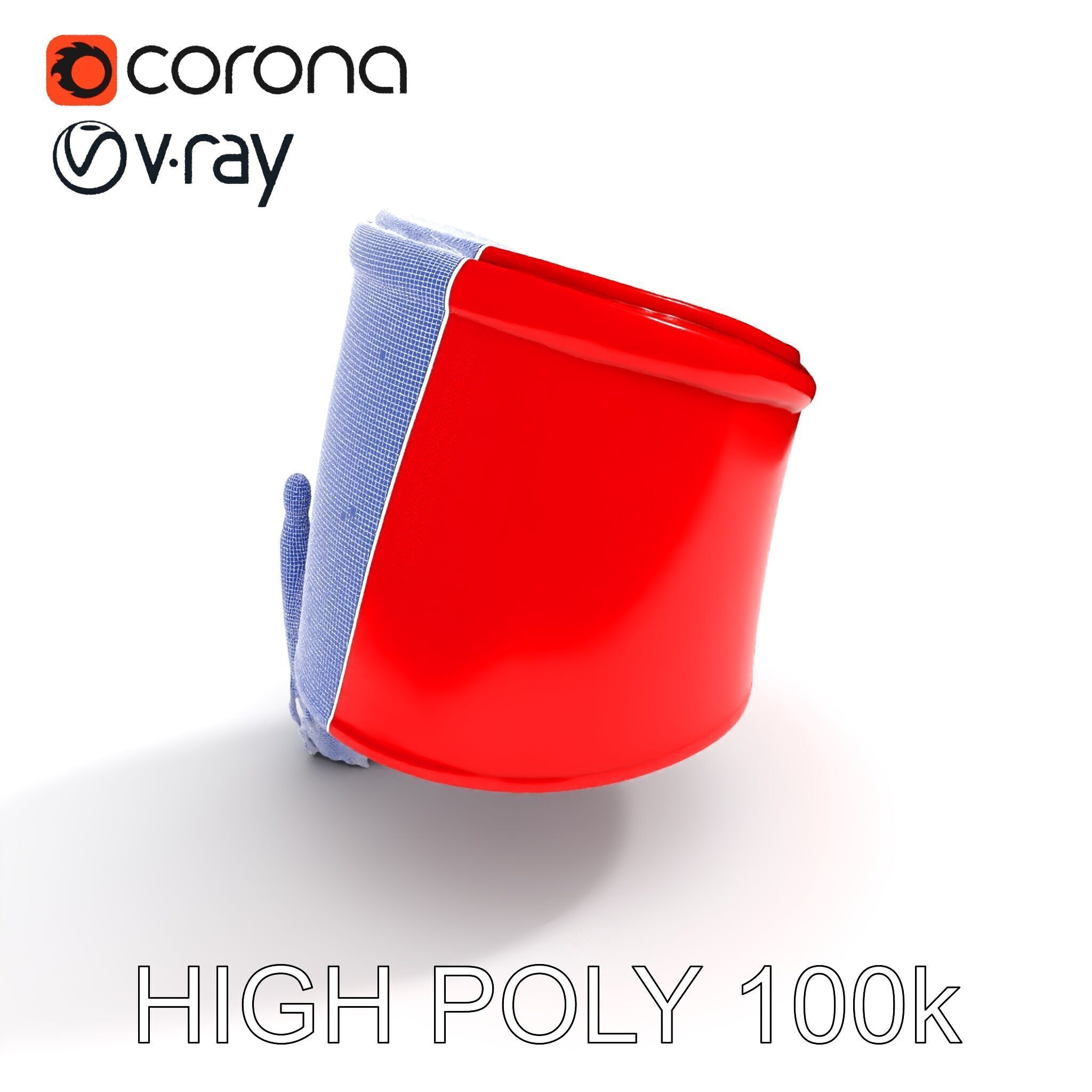 Red Fez Hat with Tassel Model Pack Low-poly 3D model_18