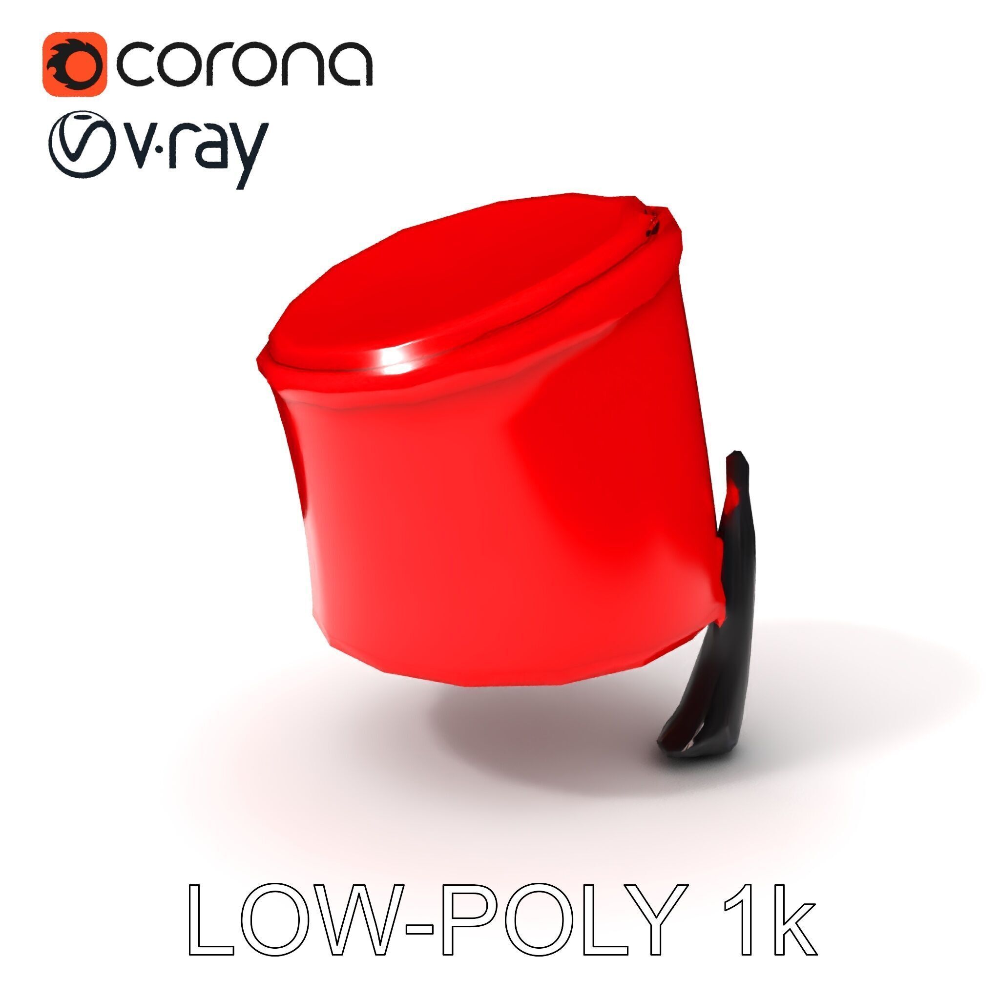 Red Fez Hat with Tassel Model Pack Low-poly 3D model_17