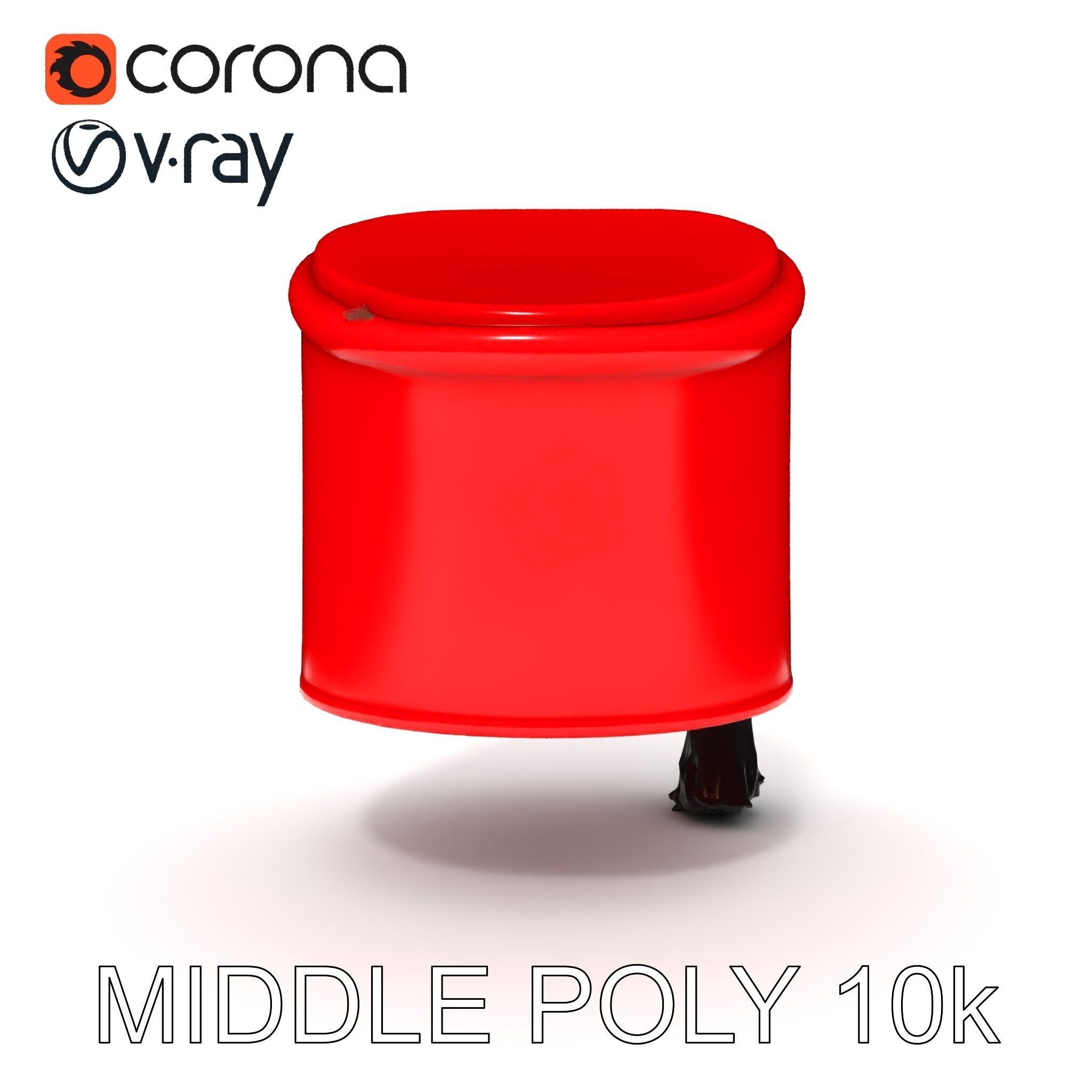 Red Fez Hat with Tassel Model Pack Low-poly 3D model_9