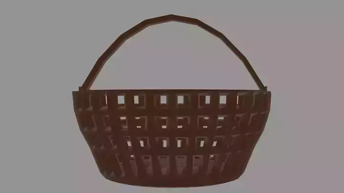 Stylish 3D Woven Basket Model for Blender