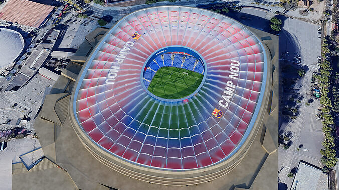 New Camp Nou Stadium Barcelona Spain 3D model