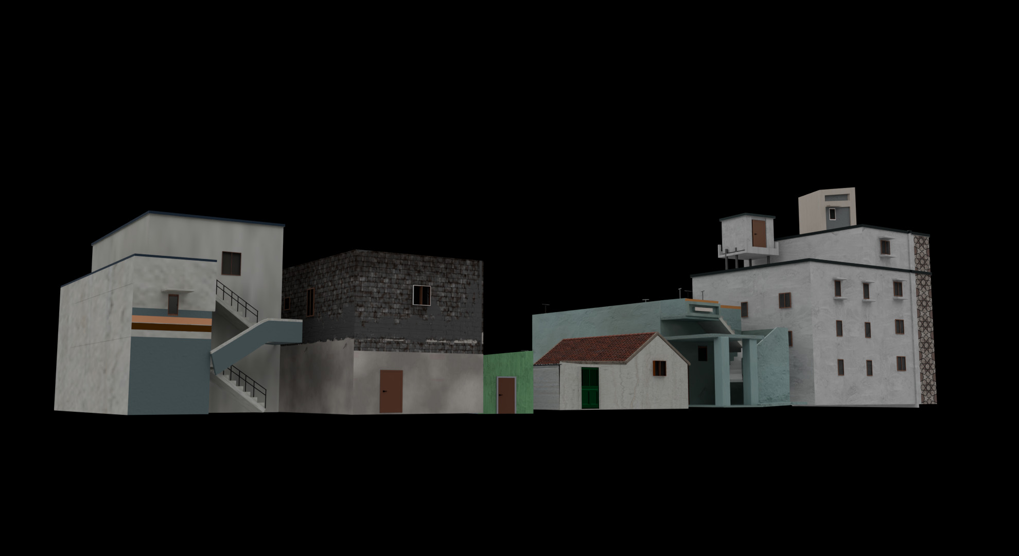Buildings pack for Indian Rural Town 3D model_2