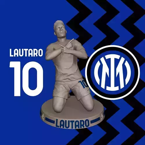 3D Printable Figure of Lautaro Martinez - Inter Milan Number 10