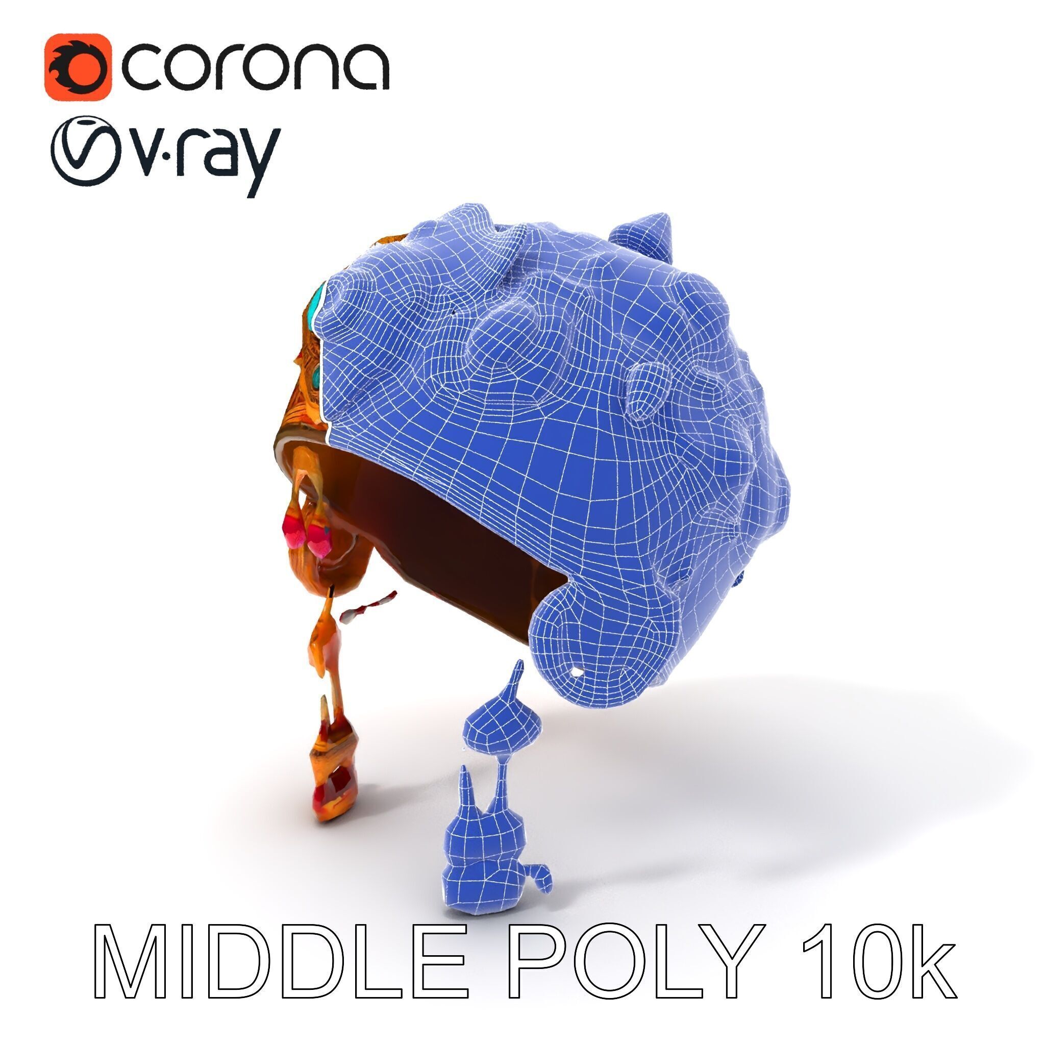 Ornate Jeweled Crown Model Pack Low-poly 3D model_31