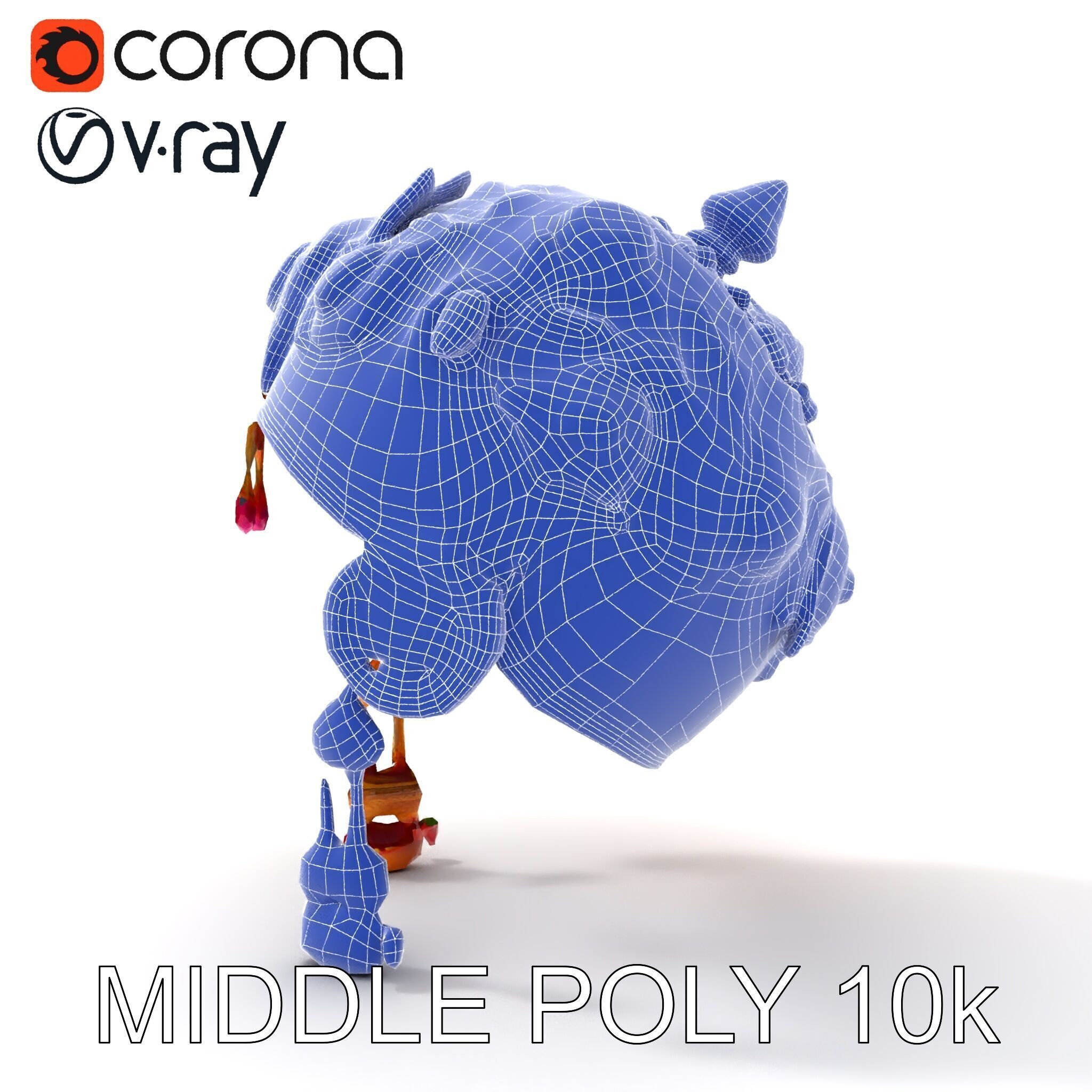 Ornate Jeweled Crown Model Pack Low-poly 3D model_33