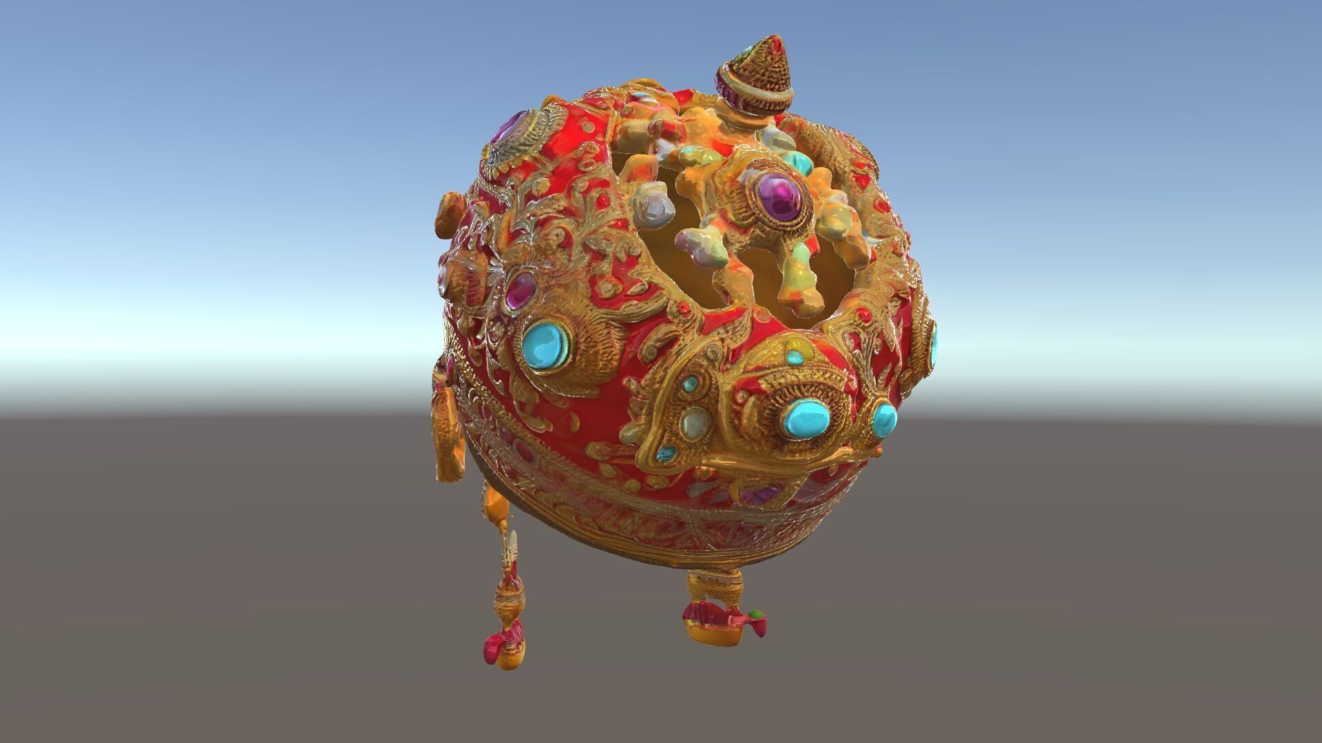 Ornate Jeweled Crown Model Pack Low-poly 3D model_5