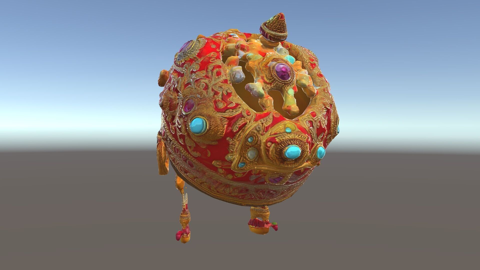 Ornate Jeweled Crown Model Pack Low-poly 3D model_6