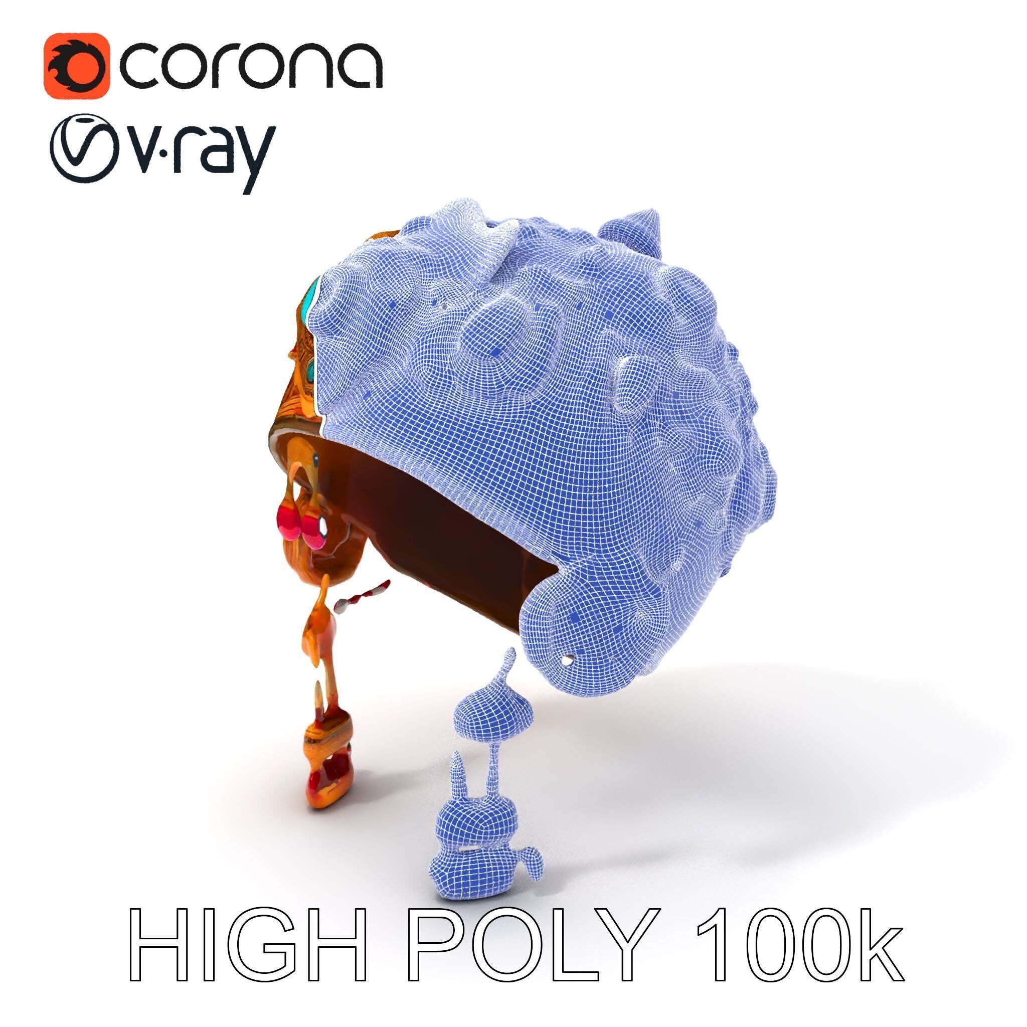 Ornate Jeweled Crown Model Pack Low-poly 3D model_4