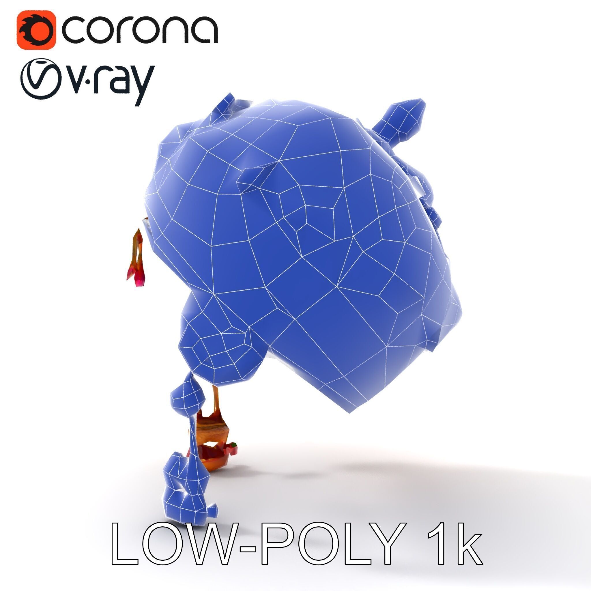 Ornate Jeweled Crown Model Pack Low-poly 3D model_21