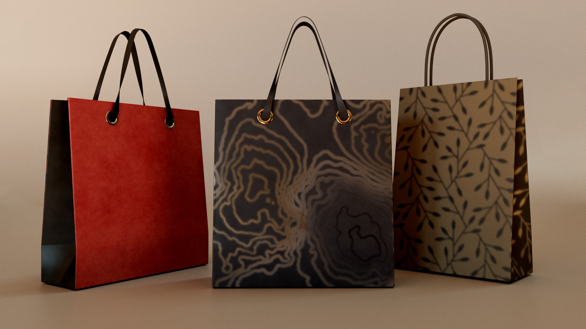Gift Bag Free low-poly 3D model_1