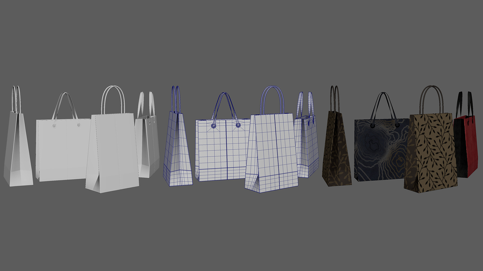 Gift Bag Free low-poly 3D model_6