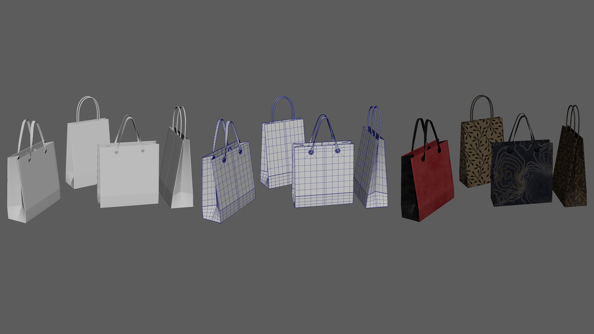 Gift Bag Free low-poly 3D model_5