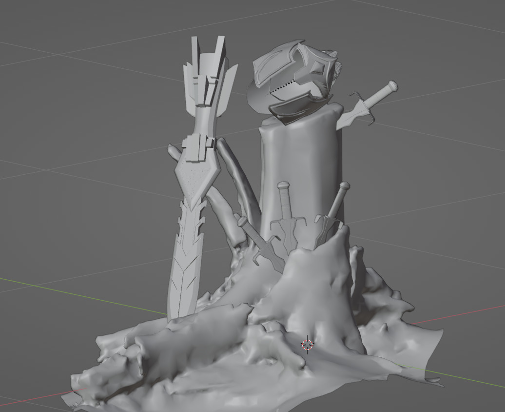 Phantom Assassin Weapon Set Low-poly 3D model_5