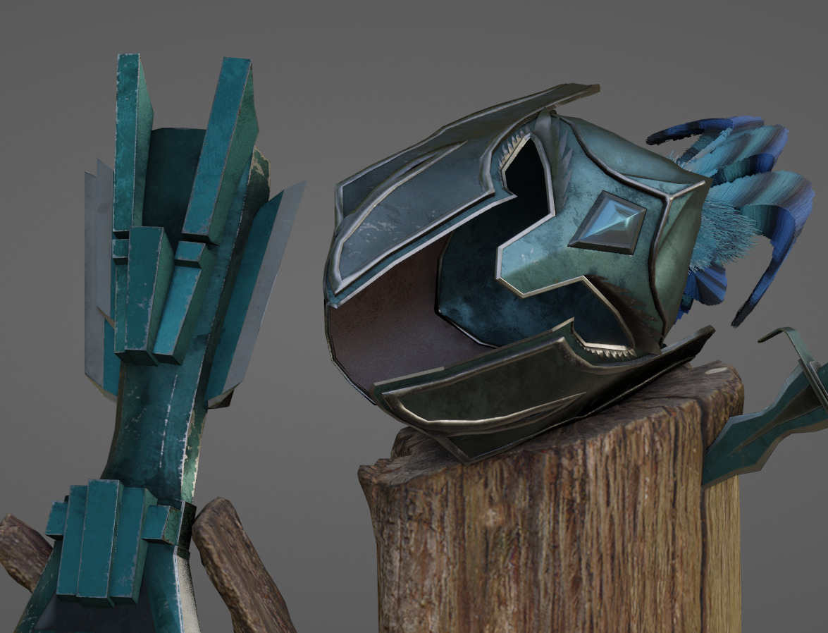 Phantom Assassin Weapon Set Low-poly 3D model_4