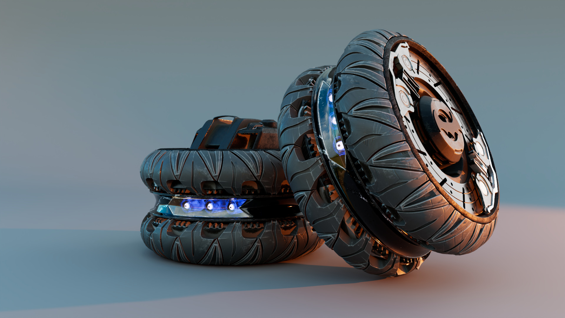 Batmobile Tires Arkham Knight Premium version 3D model_1