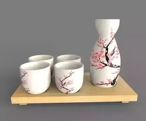 The Sake Set 3D model