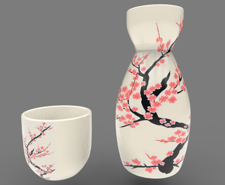 The Sake Set 3D model_6