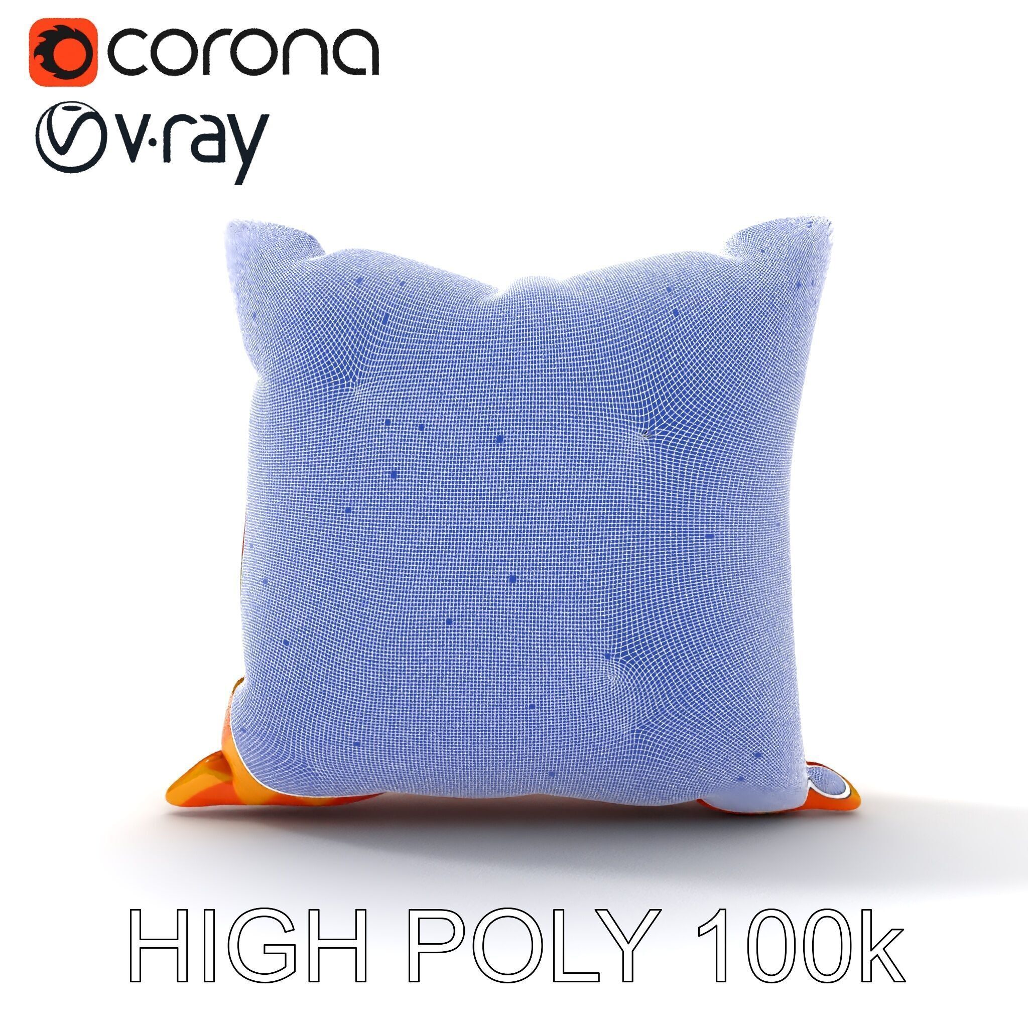 Chevron Patterned Pillow Model Pack Low-poly 3D model_16