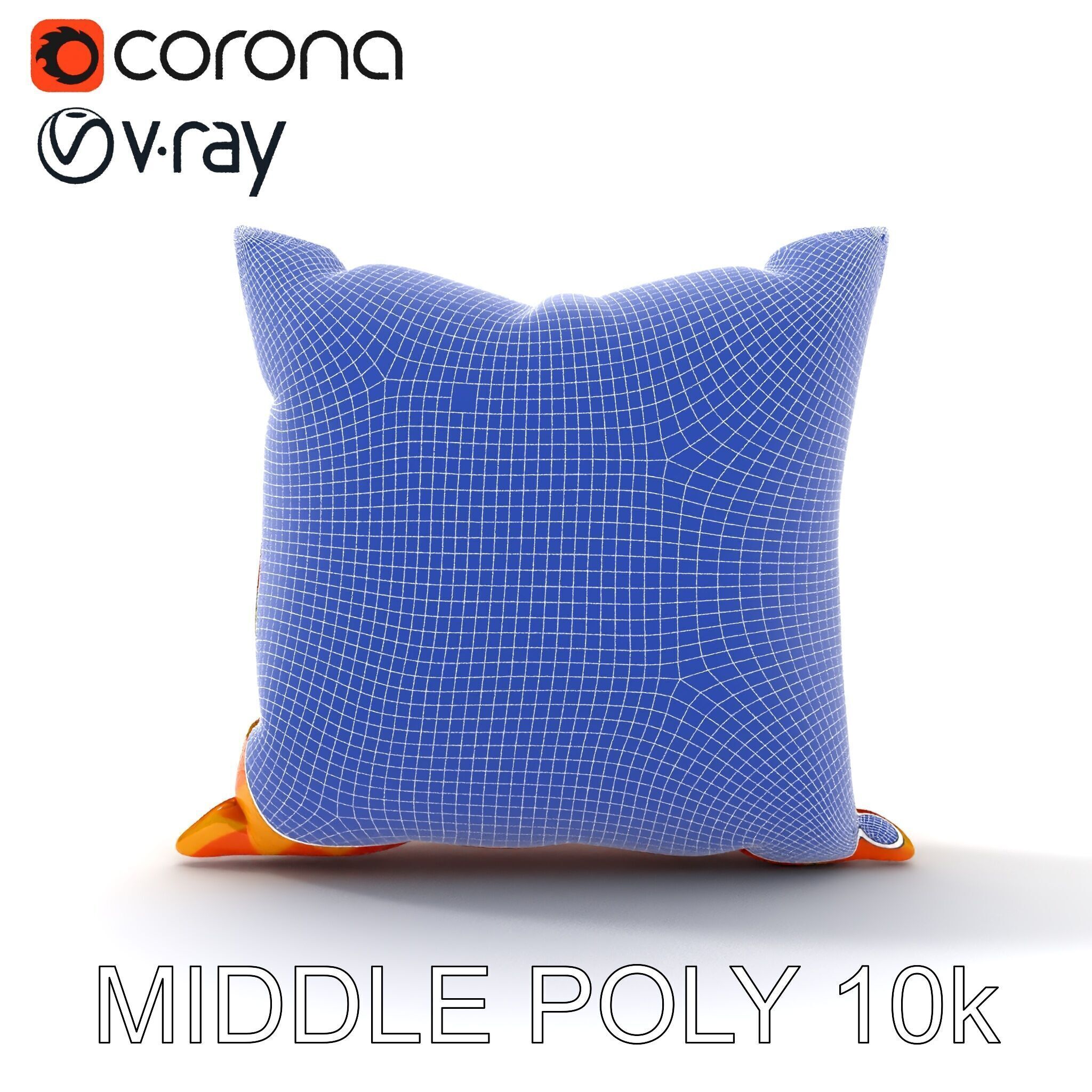 Chevron Patterned Pillow Model Pack Low-poly 3D model_20