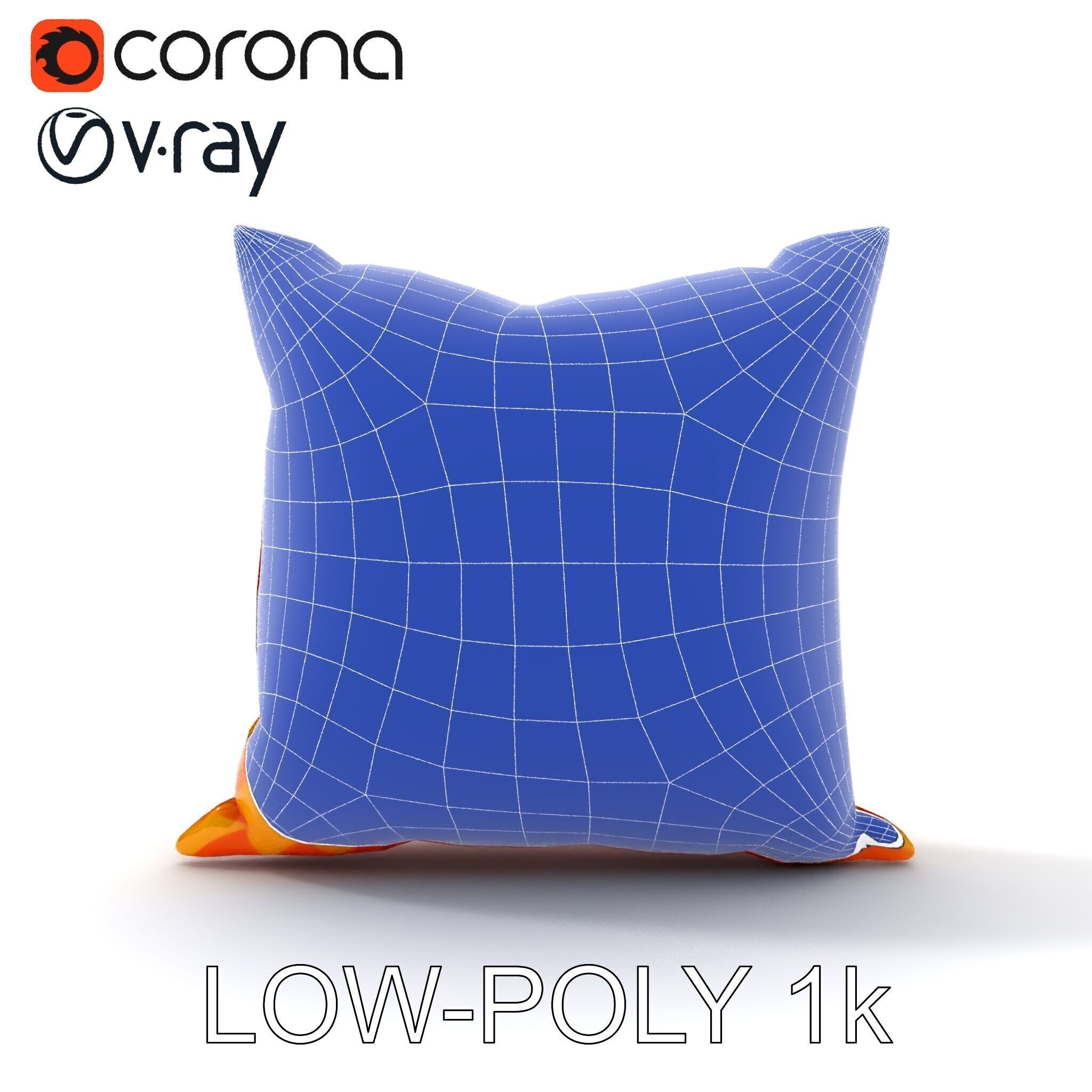 Chevron Patterned Pillow Model Pack Low-poly 3D model_26
