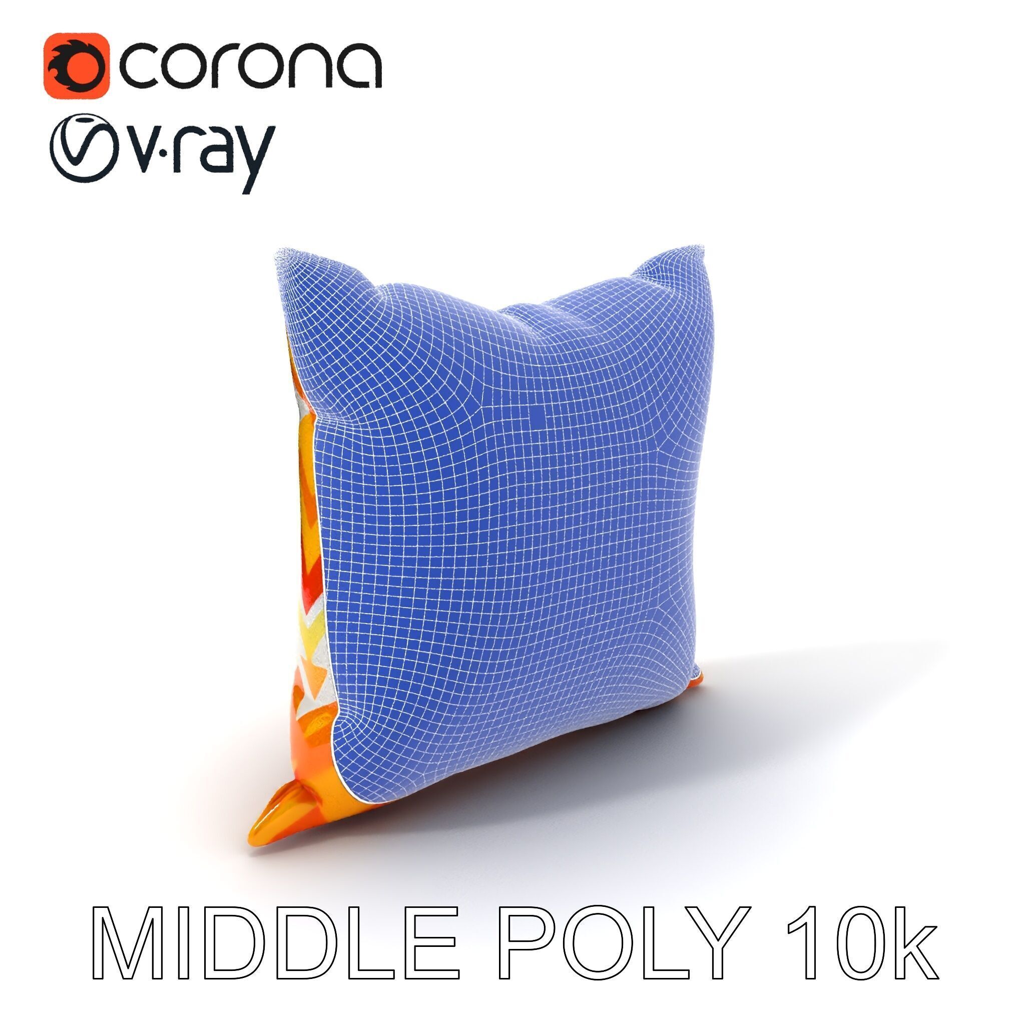 Chevron Patterned Pillow Model Pack Low-poly 3D model_25