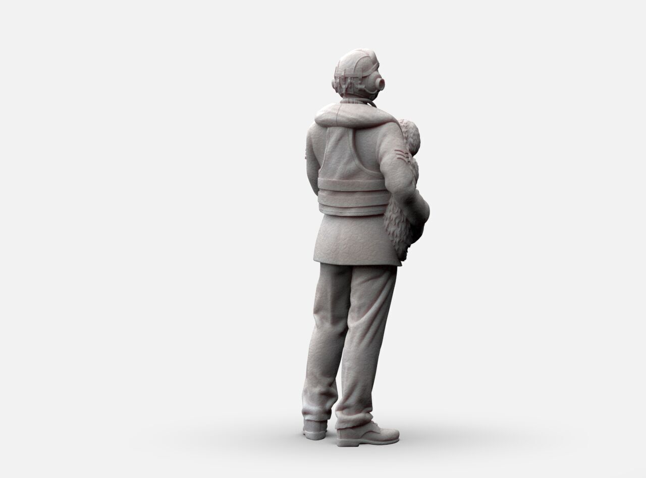 British Pilot WW2 3D print model_21