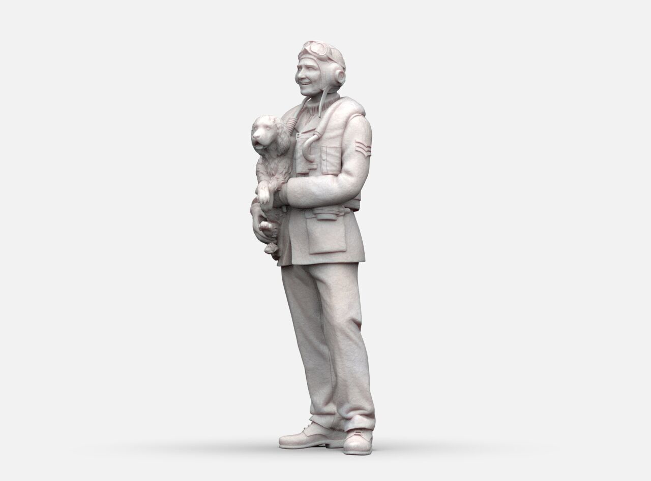British Pilot WW2 3D print model_2