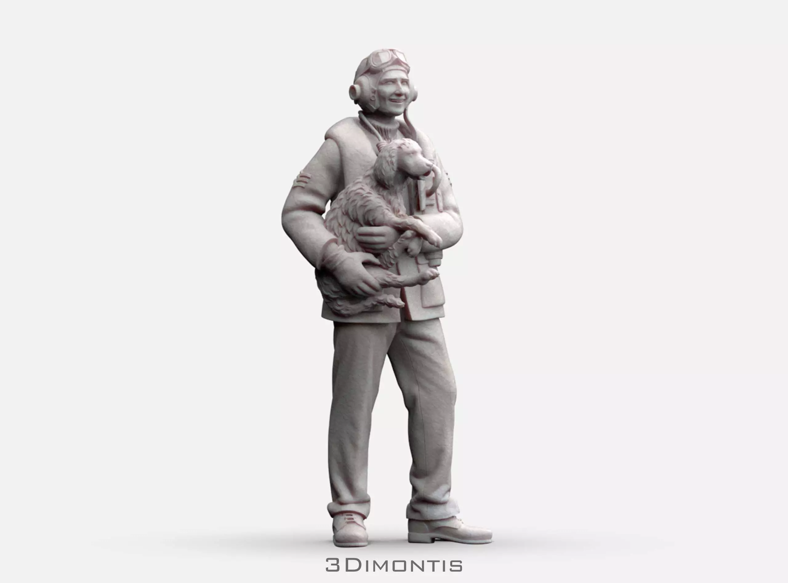 British Pilot WW2 3D print model_0